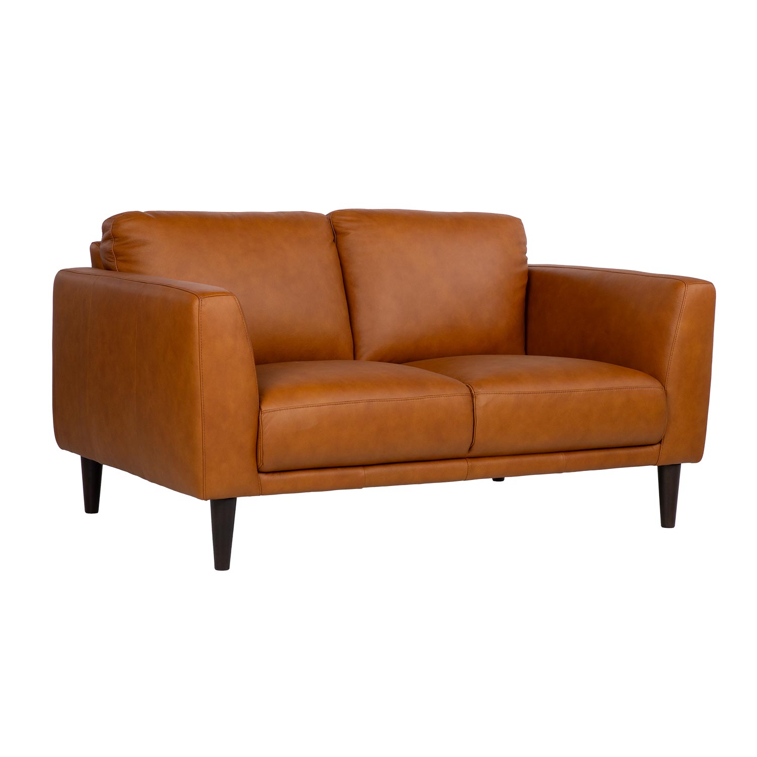 Dvivietė sofa, ruda, 151 × 92 × 81 cm