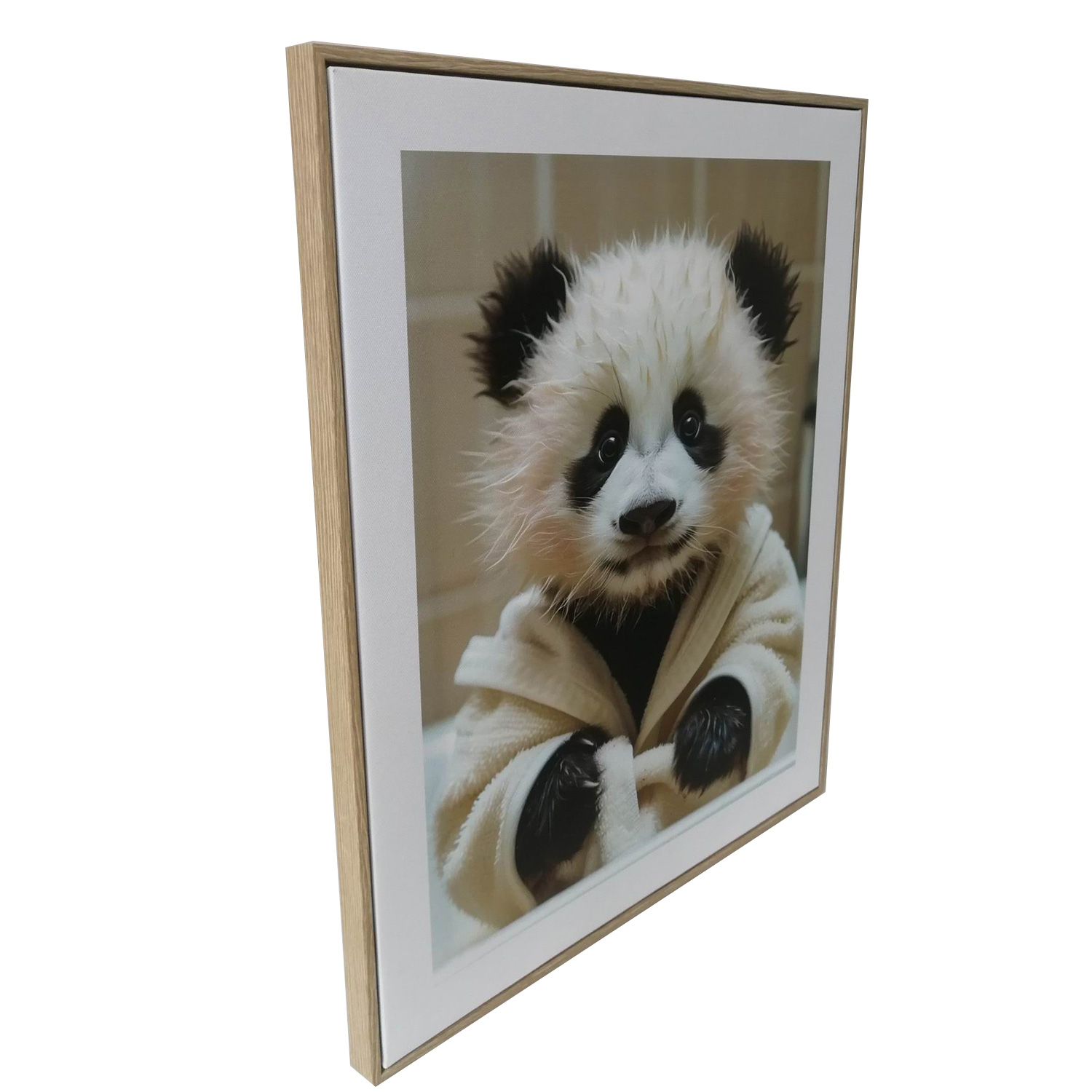 Sieninis paveikslas su pandos jaunikliu, 40 × 50 × 2,2 cm 2