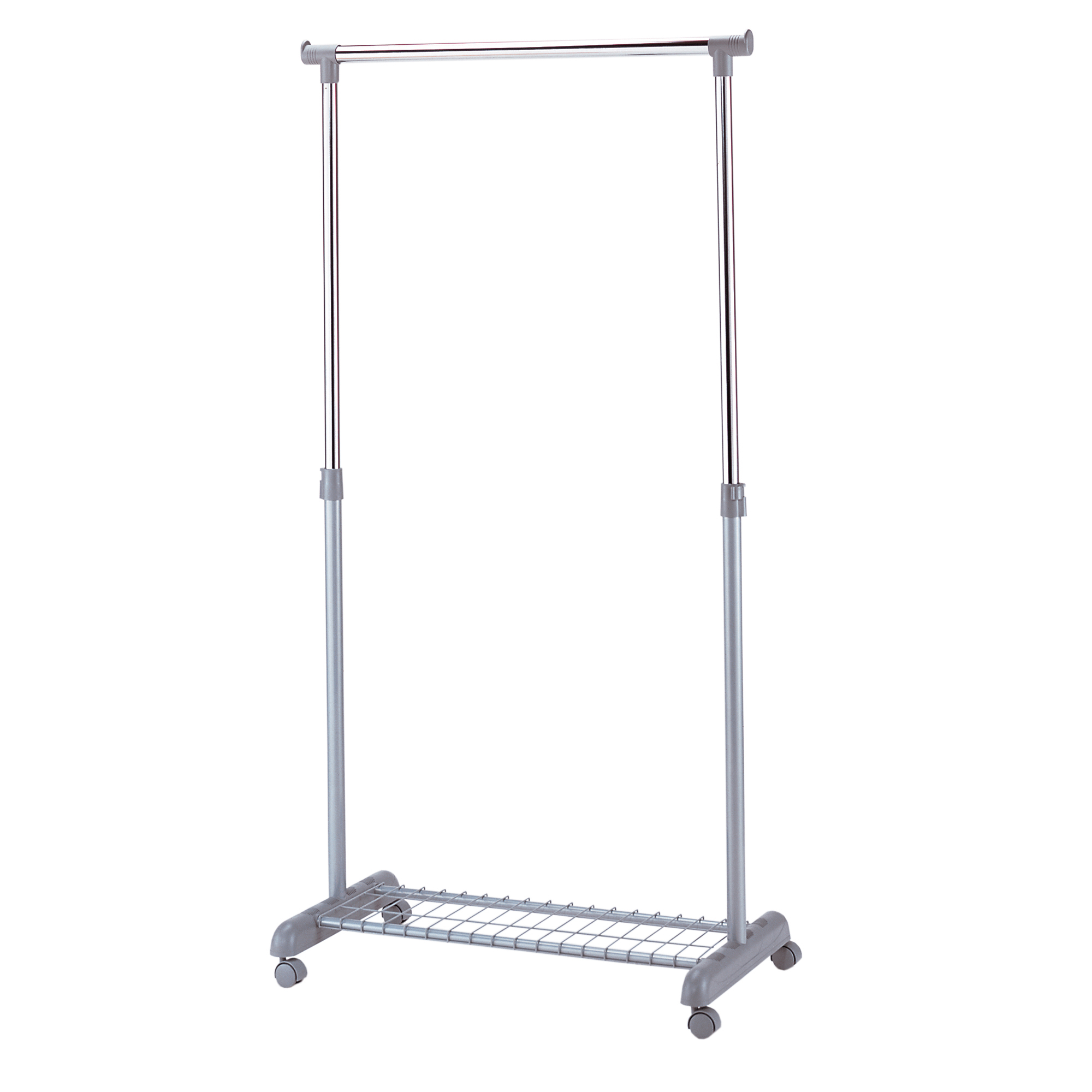 Kabykla su batų džiovykla ant ratukų, sidabrinė/chromo spalvos, 83 × 43 × A 93,5–168 cm