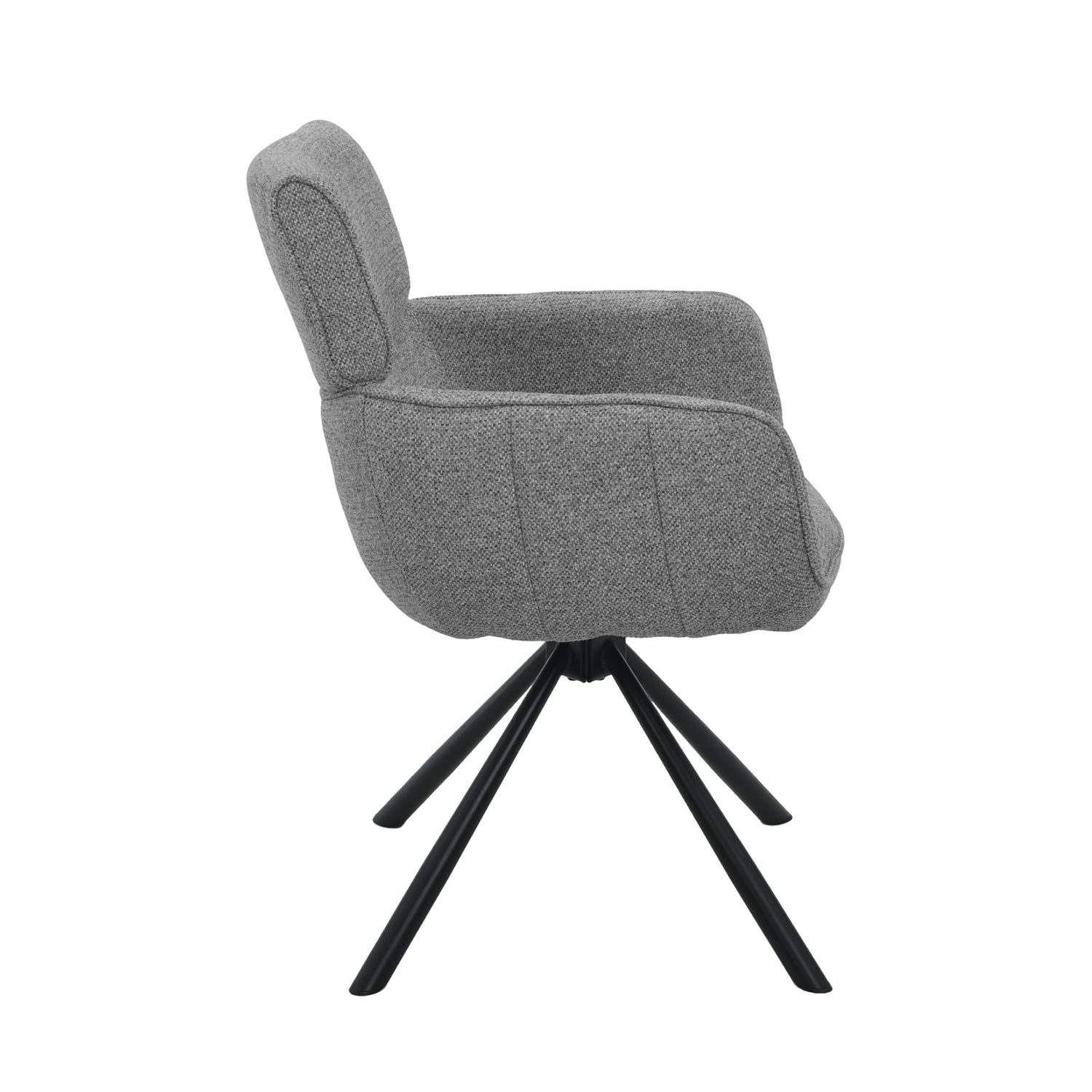 Kėdė, pasukama 180°, pilka, 62,5 x 61 x 86,5 cm 2