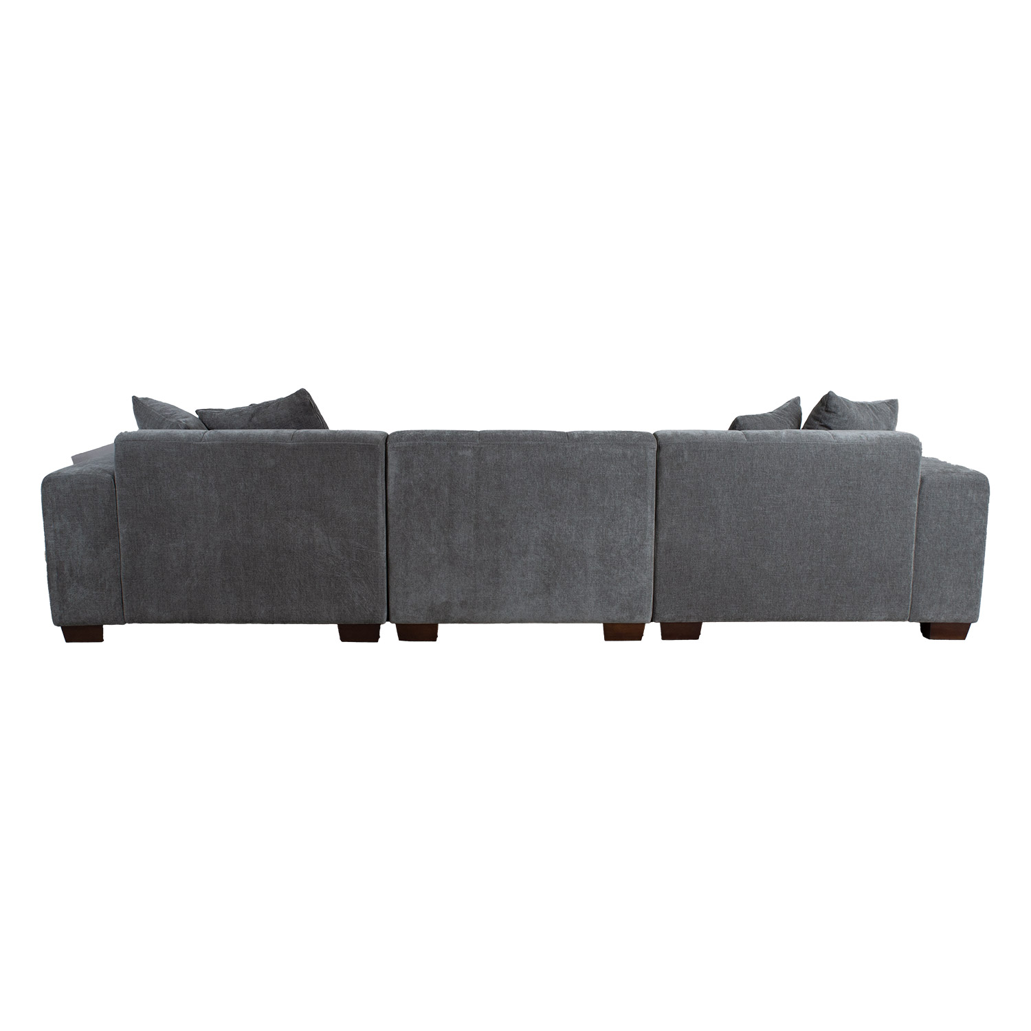 Kampinė sofa, dešininė, pilka, 322 × 96/162 × 74 cm 3
