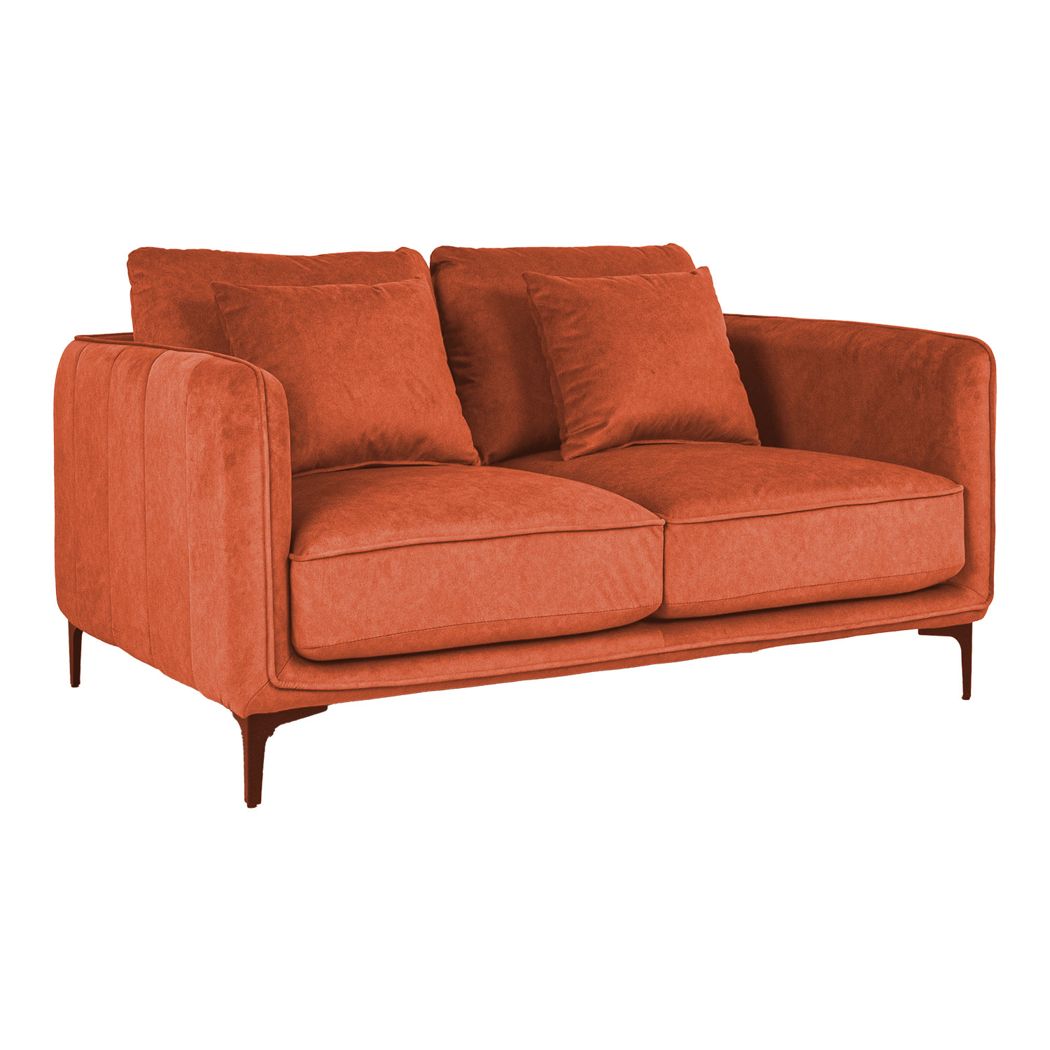 Sofa, dvivietė, oranžinė, 146 × 98 × 85 cm