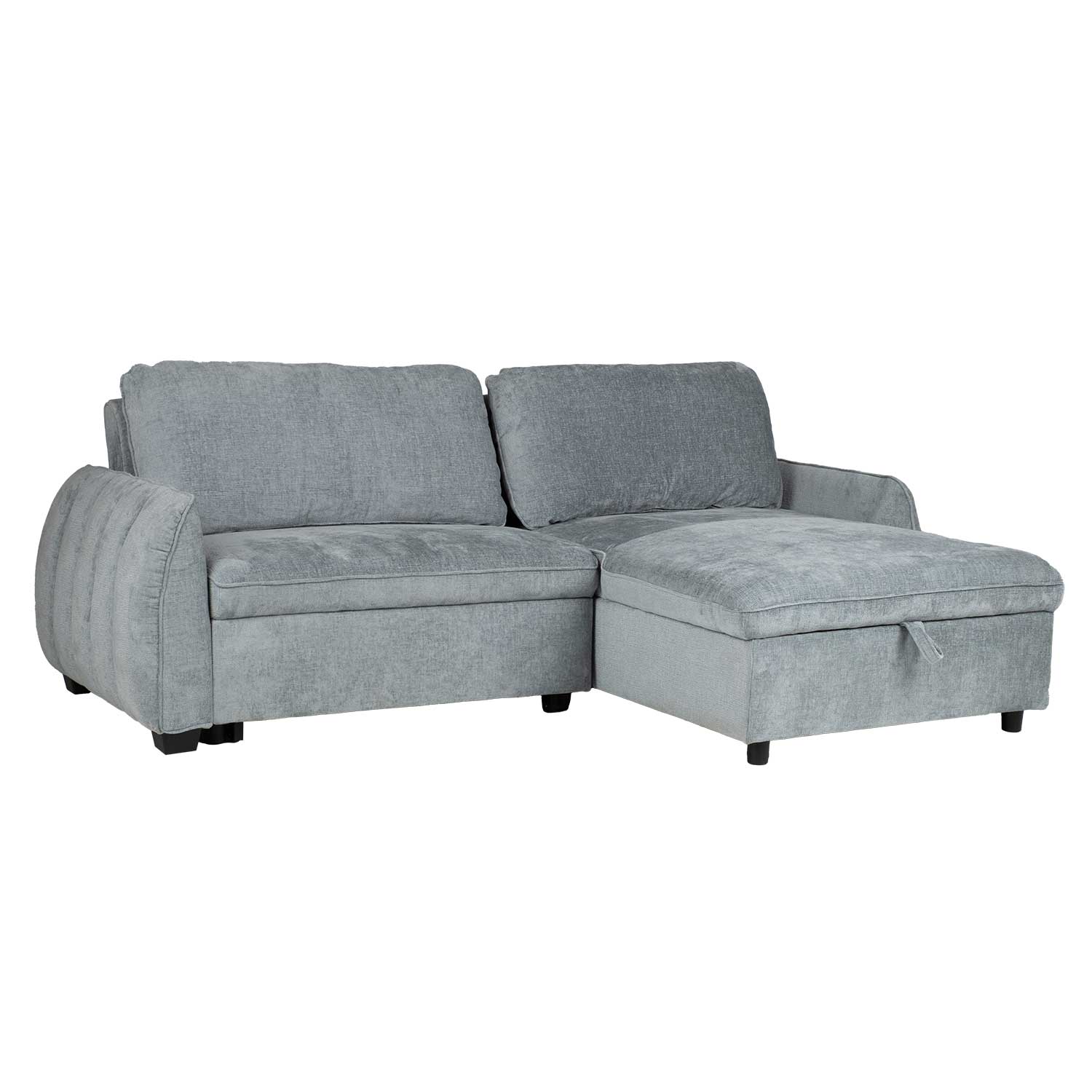 Kampinė sofa-lova, melsvai žalia, 226 × 95/160 × 88 cm