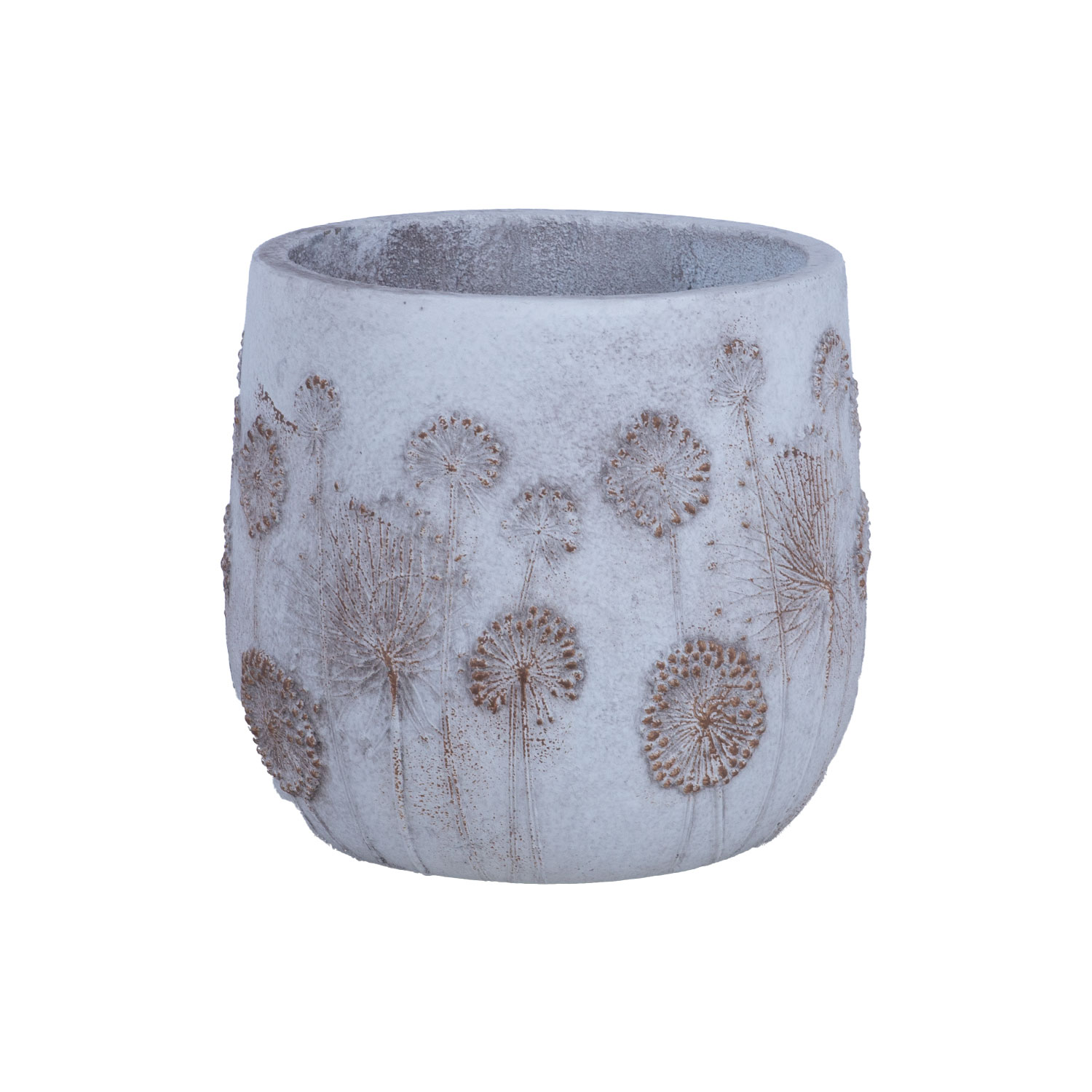 Gėlių vazonas, rankų darbo, baltas, Ø 23,5 × 21 cm