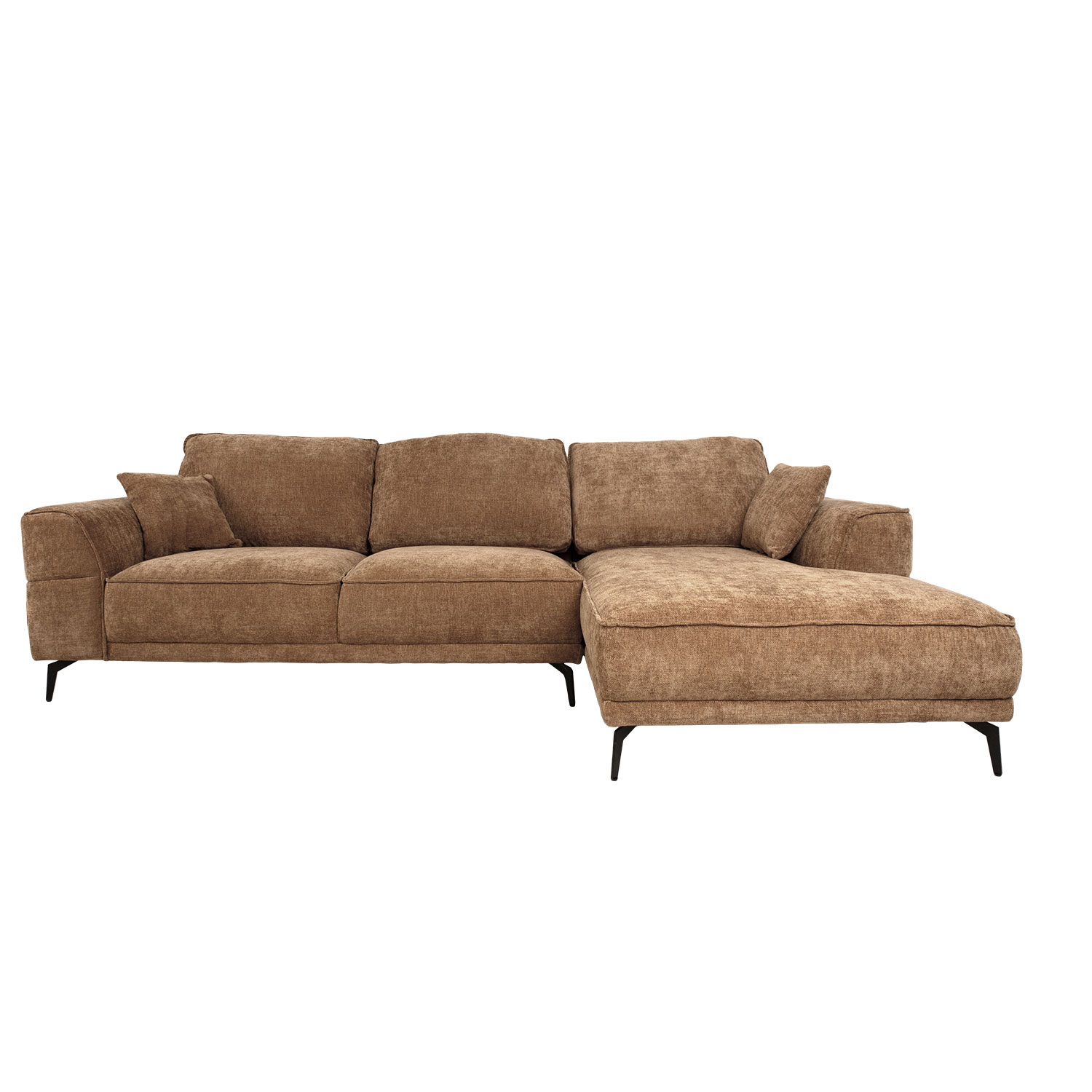 Kampinė sofa , dešininė, smėlio spalvos, 295 × 104/170 × 92 cm