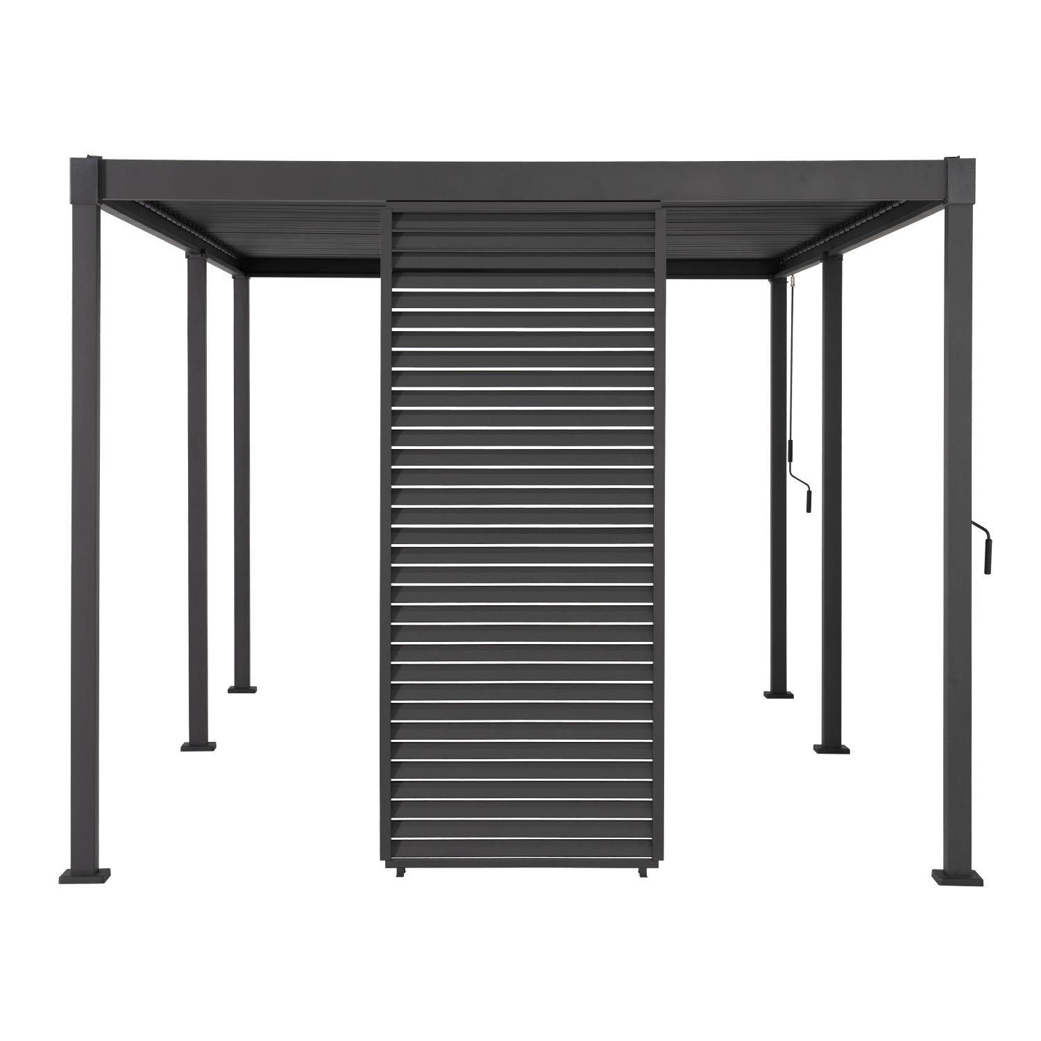Lamelinė sienelė stoginei MIRADOR-80/88, tamsiai pilka, 95,5 x 223,5 cm 2