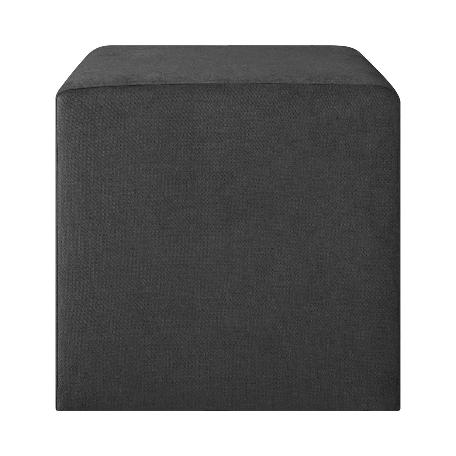 Pufas LYN, tamsiai pilkas, 45 × 45 × 45 cm