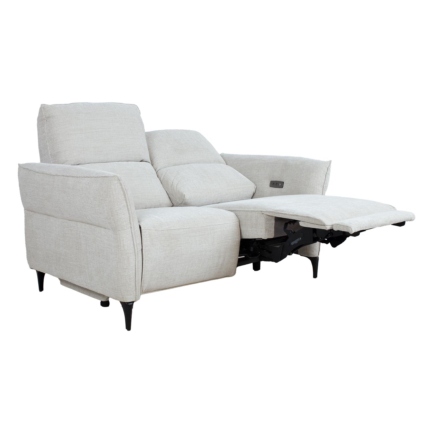 Sofa MIAMI, 2 vietų, elektrinė atlošiama, šviesiai smėlinė, 154 × 92 × 99 cm 3