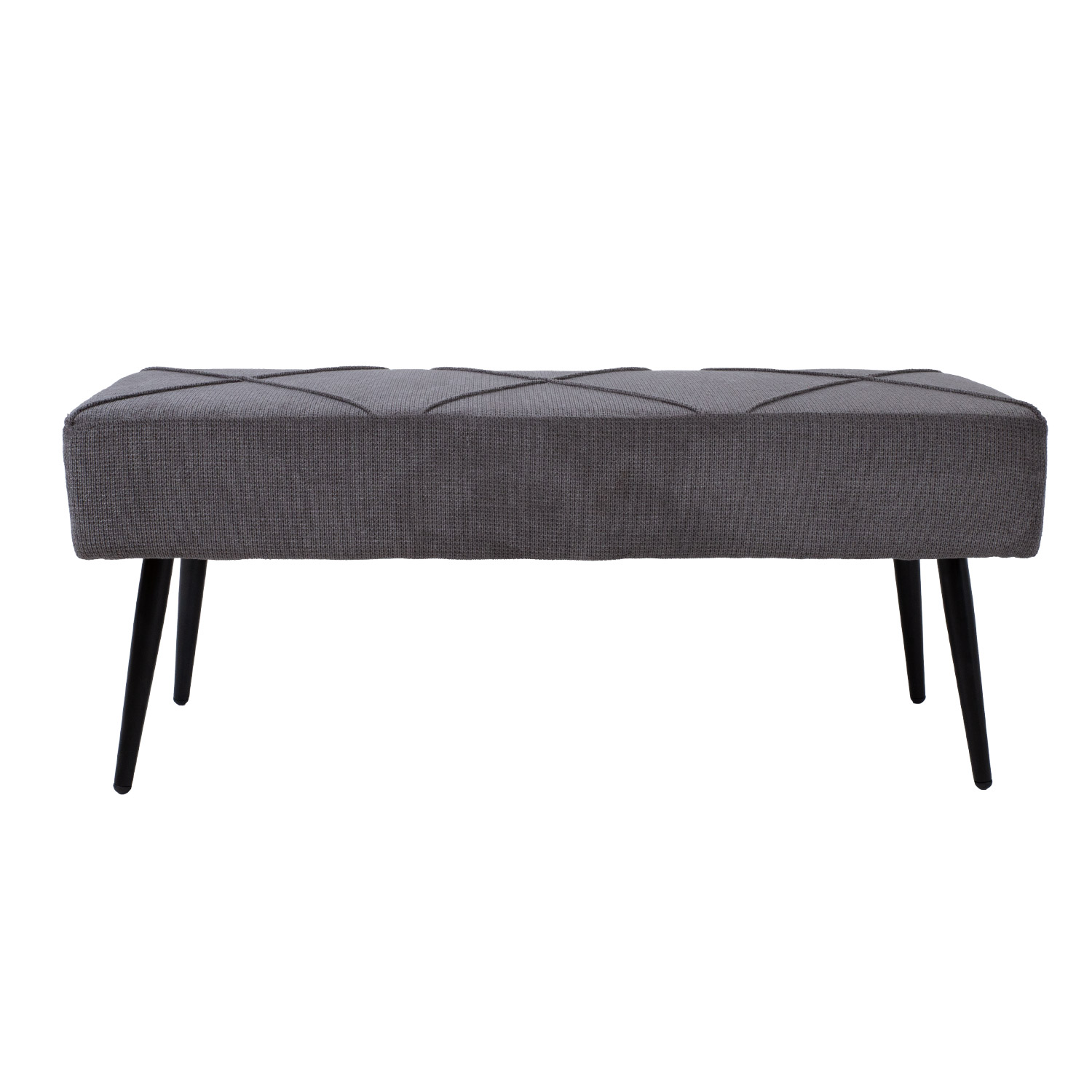 Sols ar polsterētu sēdekli, pelēks, 100 × 36 × 43 cm