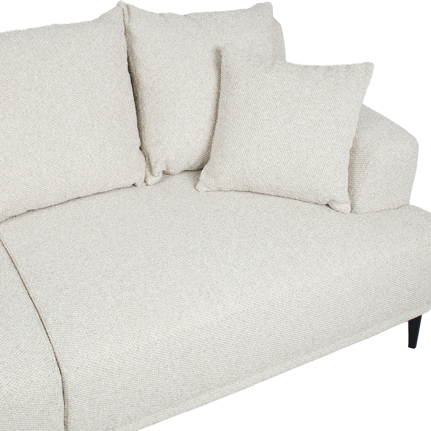 Trivietė sofa, šviesiai smėlinė, 220 × 96 × 76 cm 3