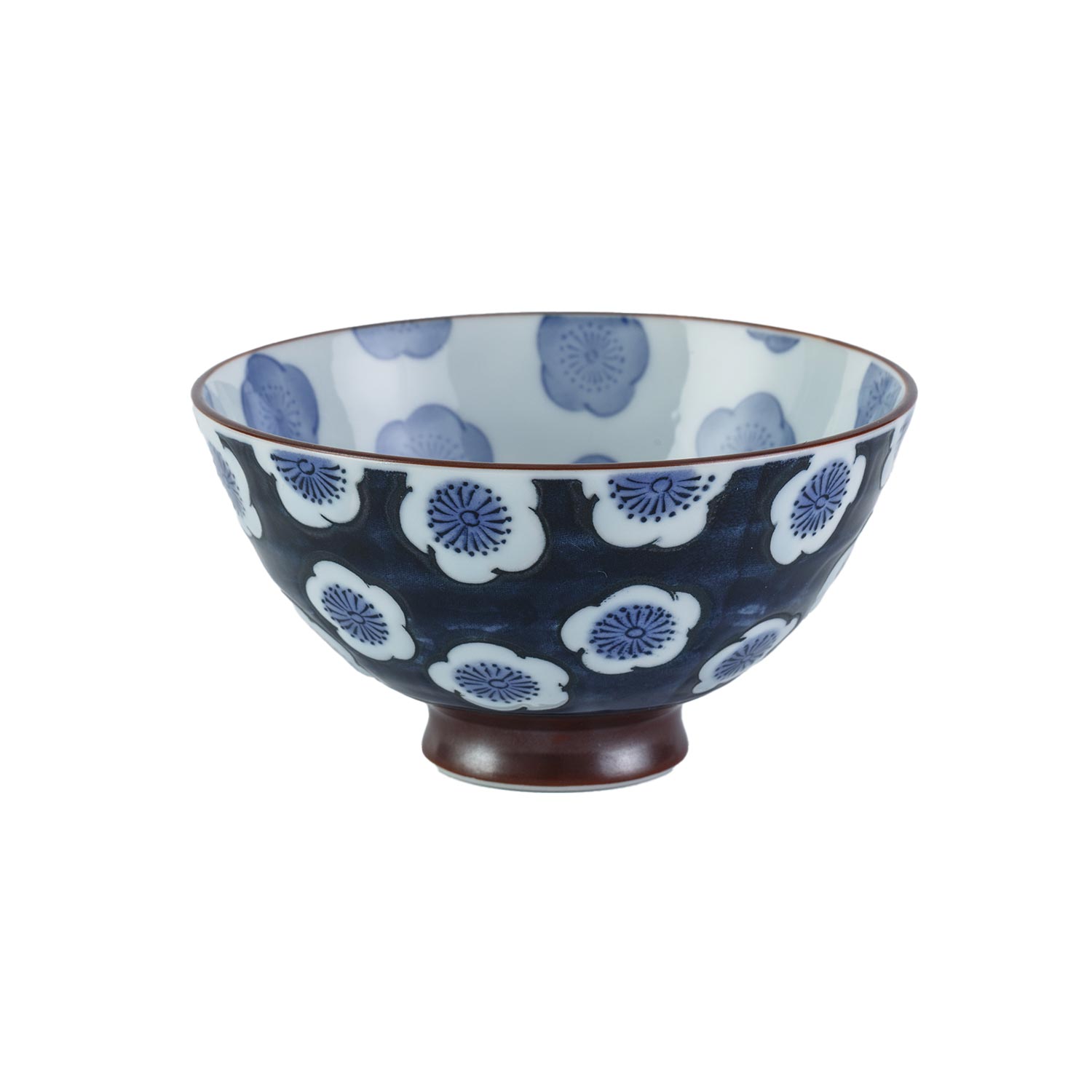 Porcelāna bļodiņa ar plūmju ziedu motīvu, 11,5 × 6 cm