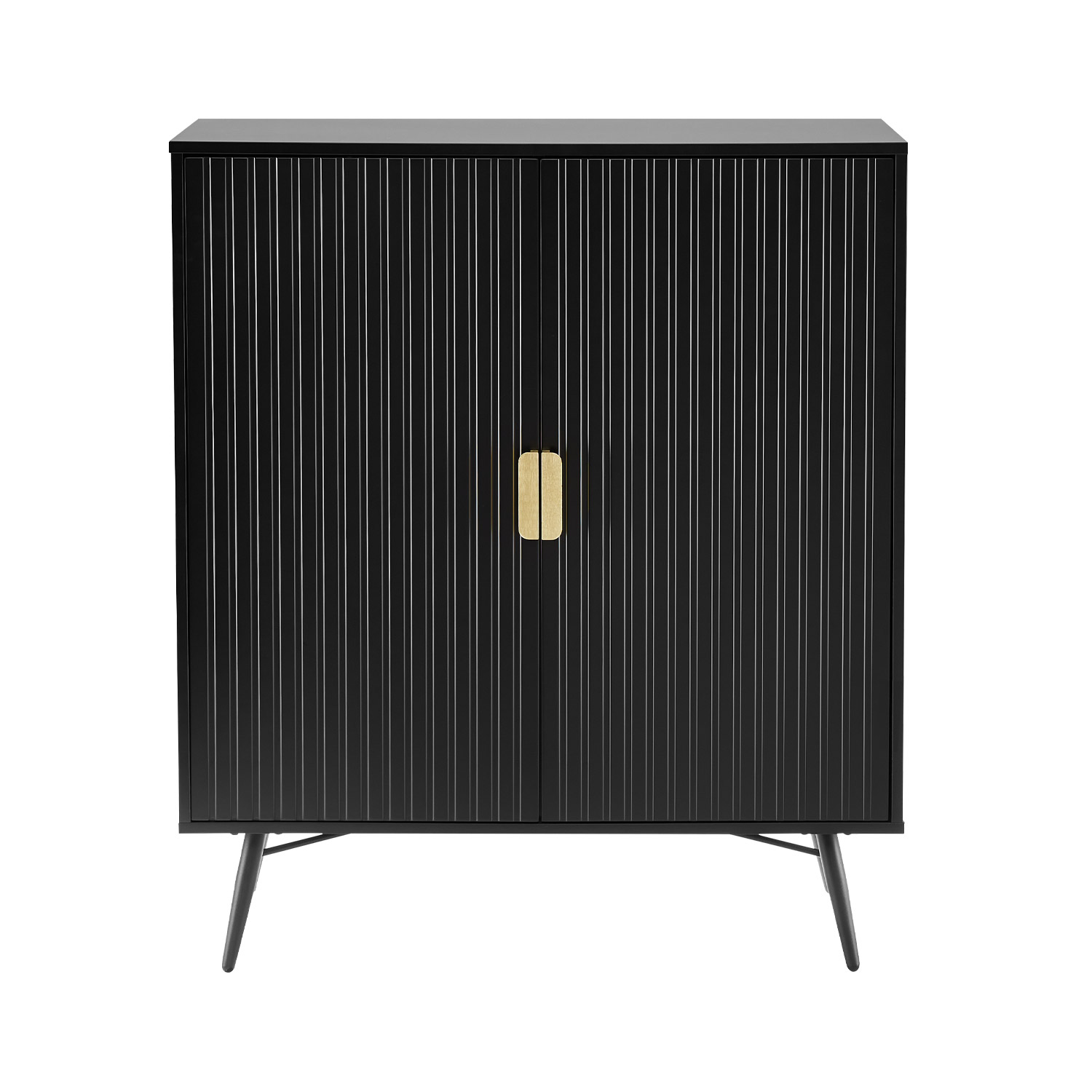 Komoda, 2 durų, juoda, 100 × 40 × 115 cm