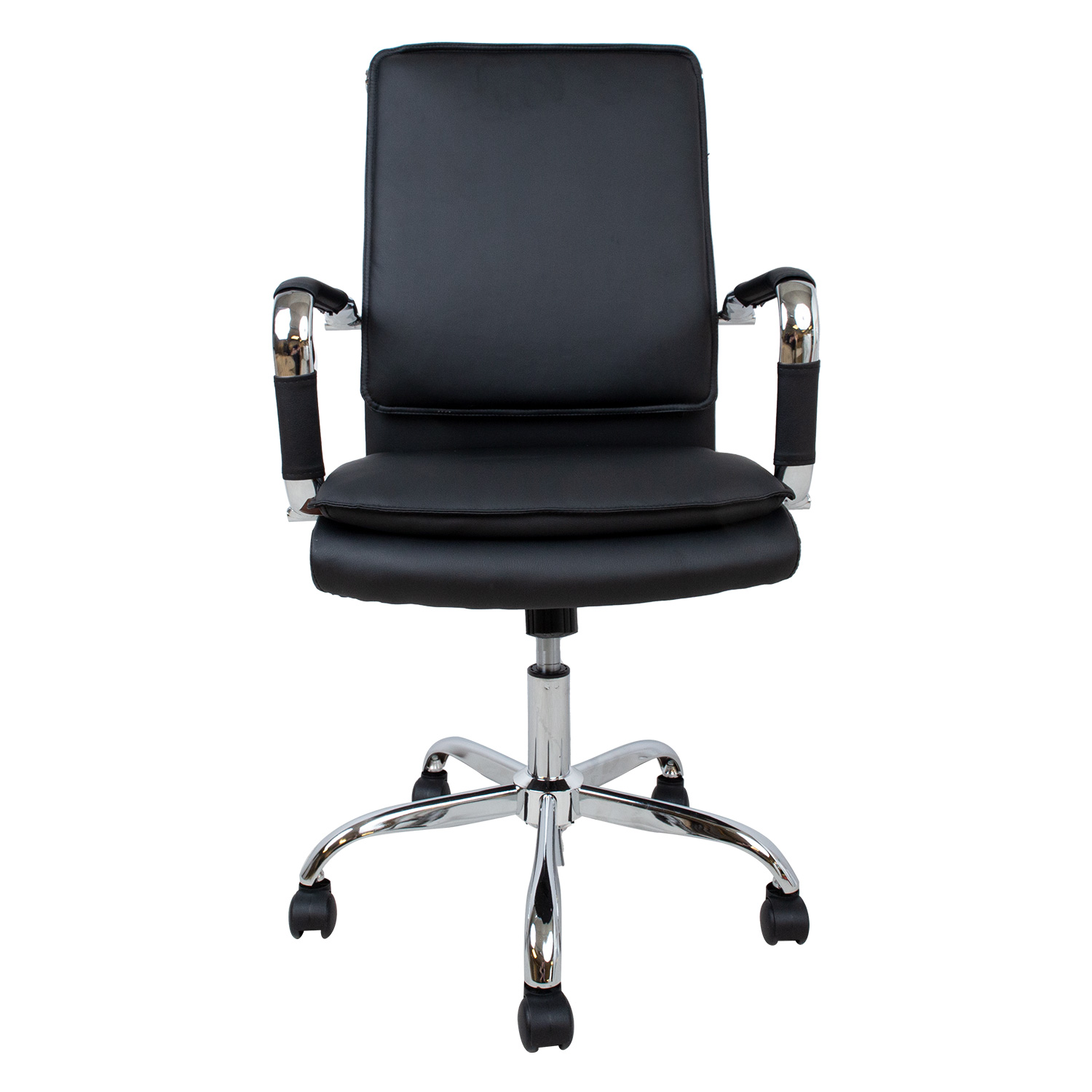 Biuro kėdė su supimo mechanizmu, juoda, 54,5 × 63 × 94–104 cm