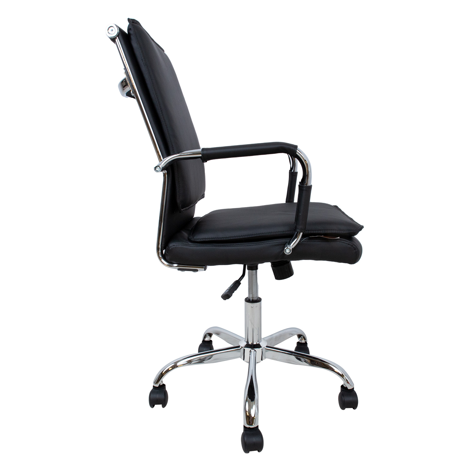 Biuro kėdė su supimo mechanizmu, juoda, 54,5 × 63 × 94–104 cm 2