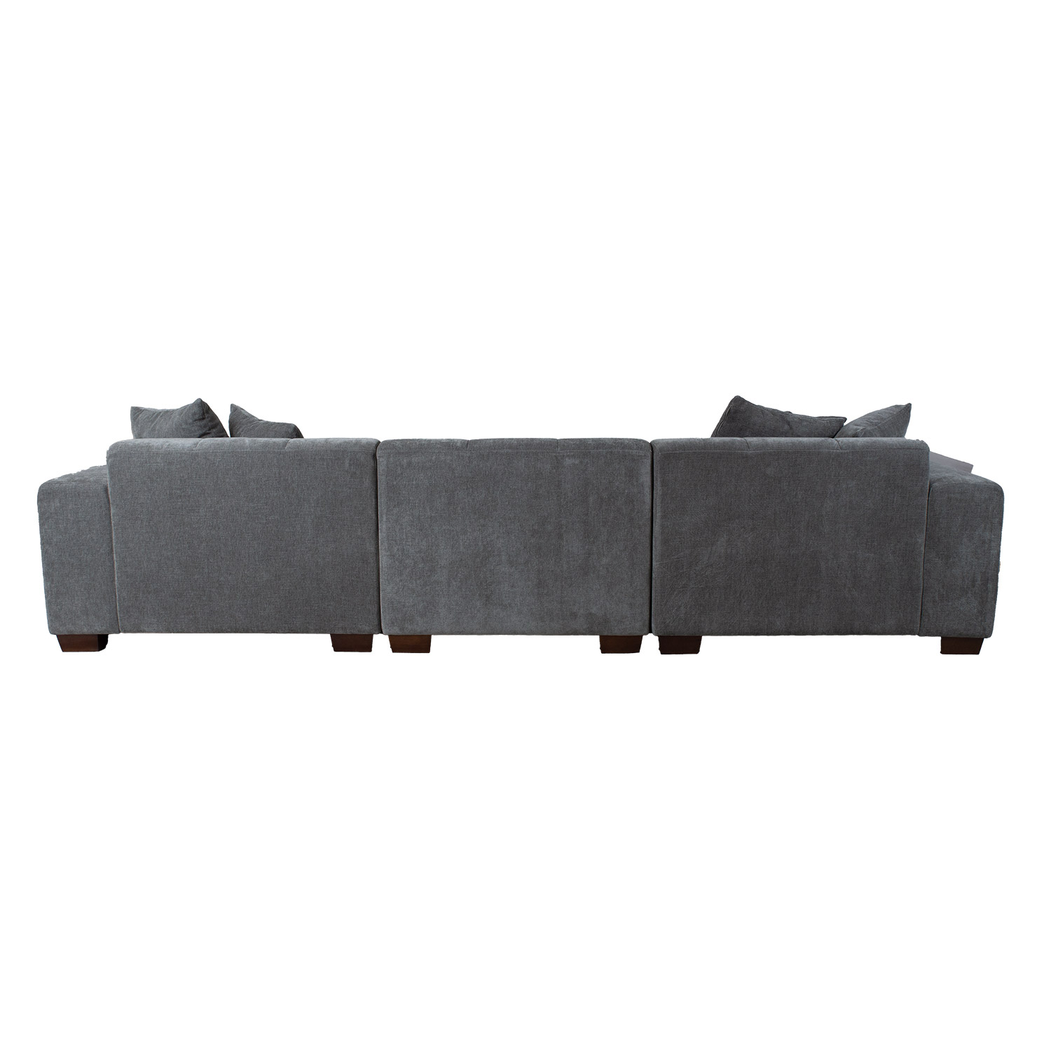 Kampinė sofa, kairinė, pilka, 322 × 162/96 × 74 cm 3