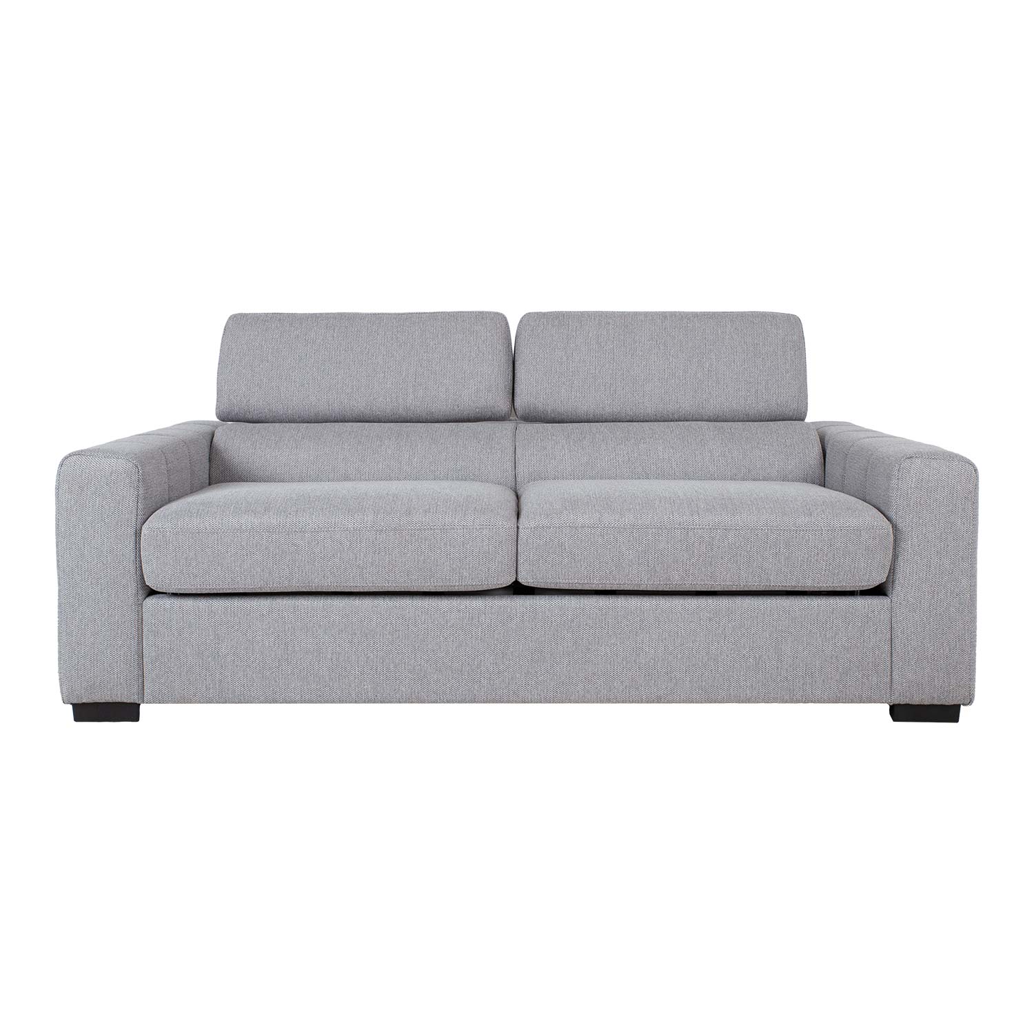 Sofa-lova, trivietė, pilka, 198 × 96 × 76/94 cm 2