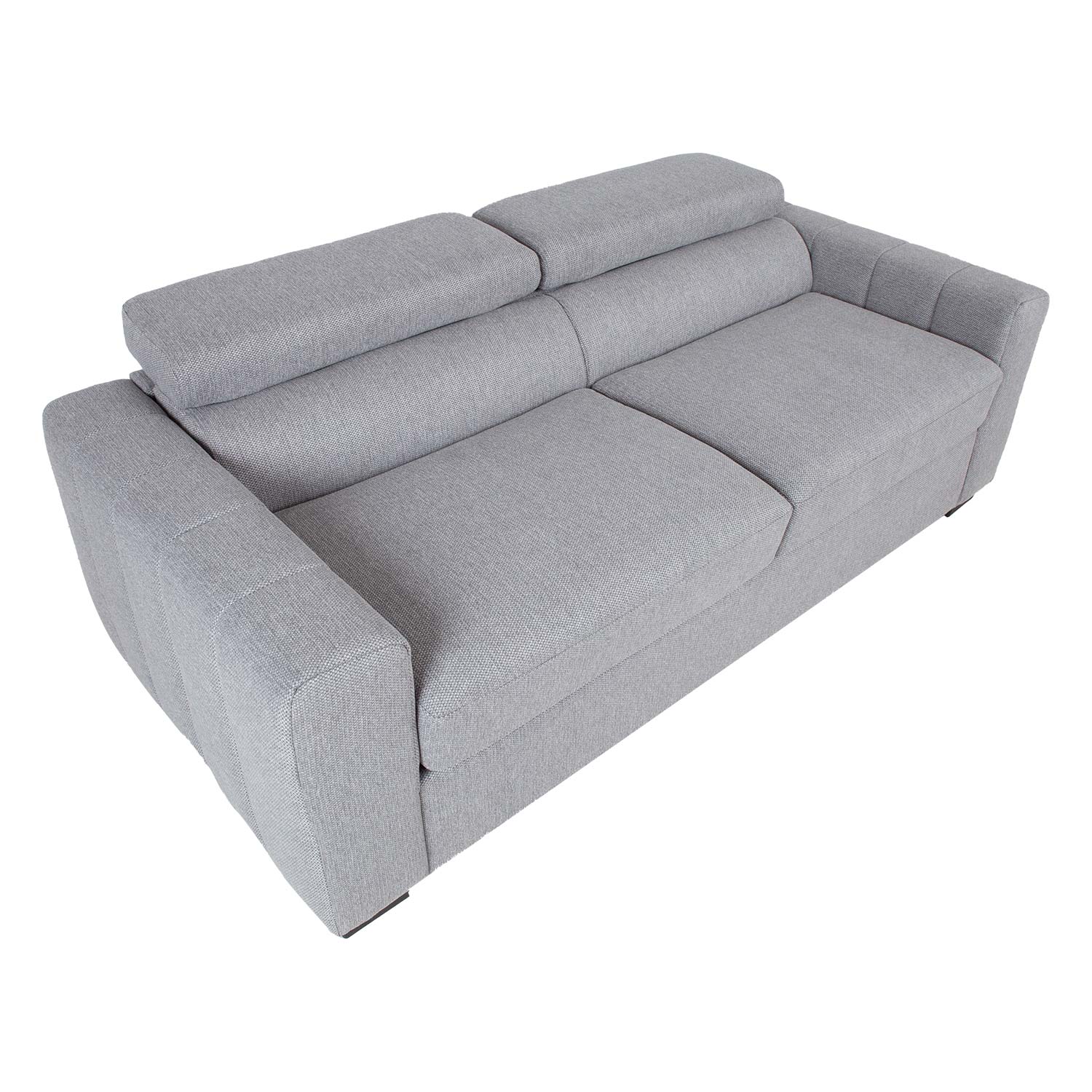 Sofa-lova, trivietė, pilka, 198 × 96 × 76/94 cm 3