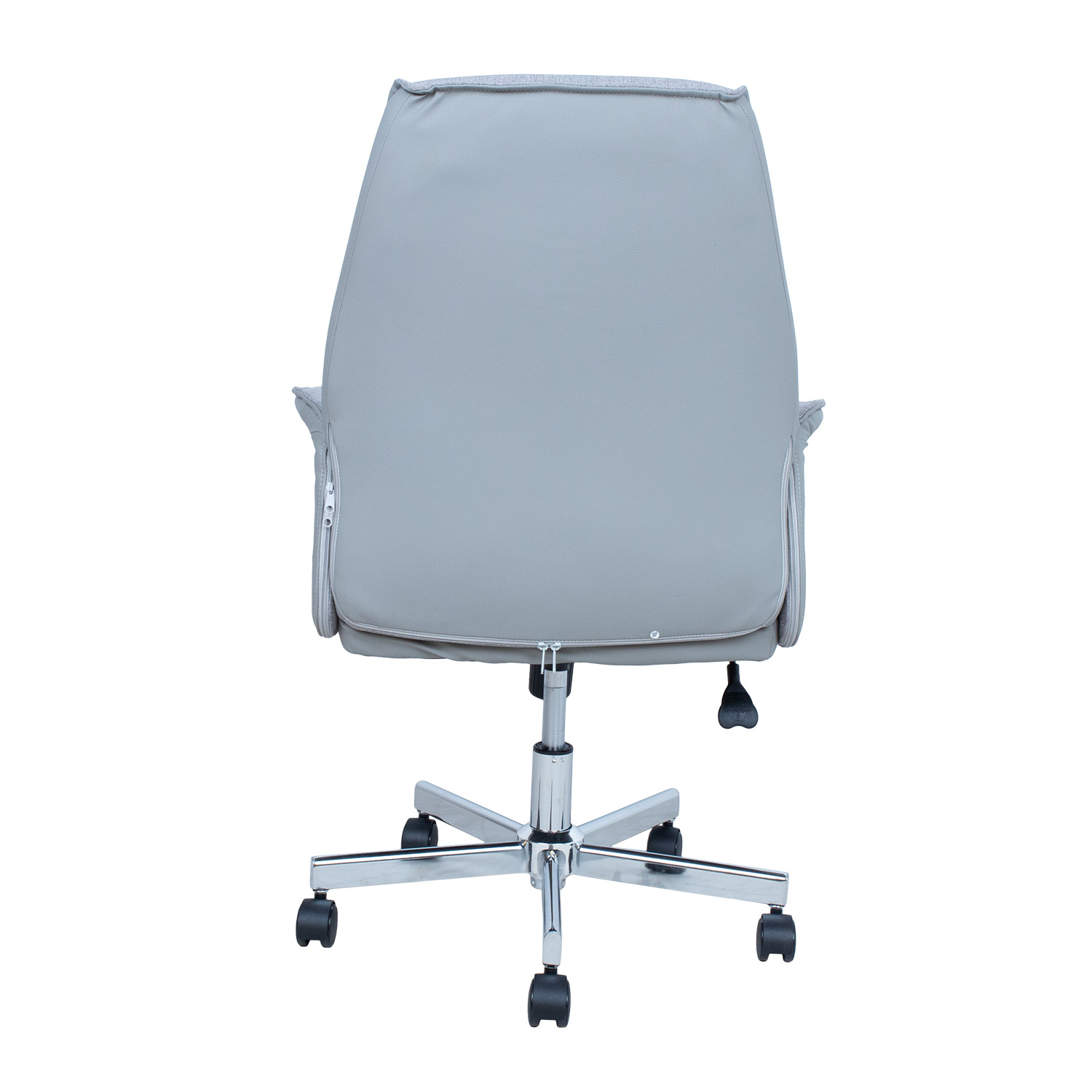 Biuro kėdė su fiksuojamu supimo mechanizmu ir reguliuojamu aukščiu, pilka, 68 × 63 × 92–101 cm 3