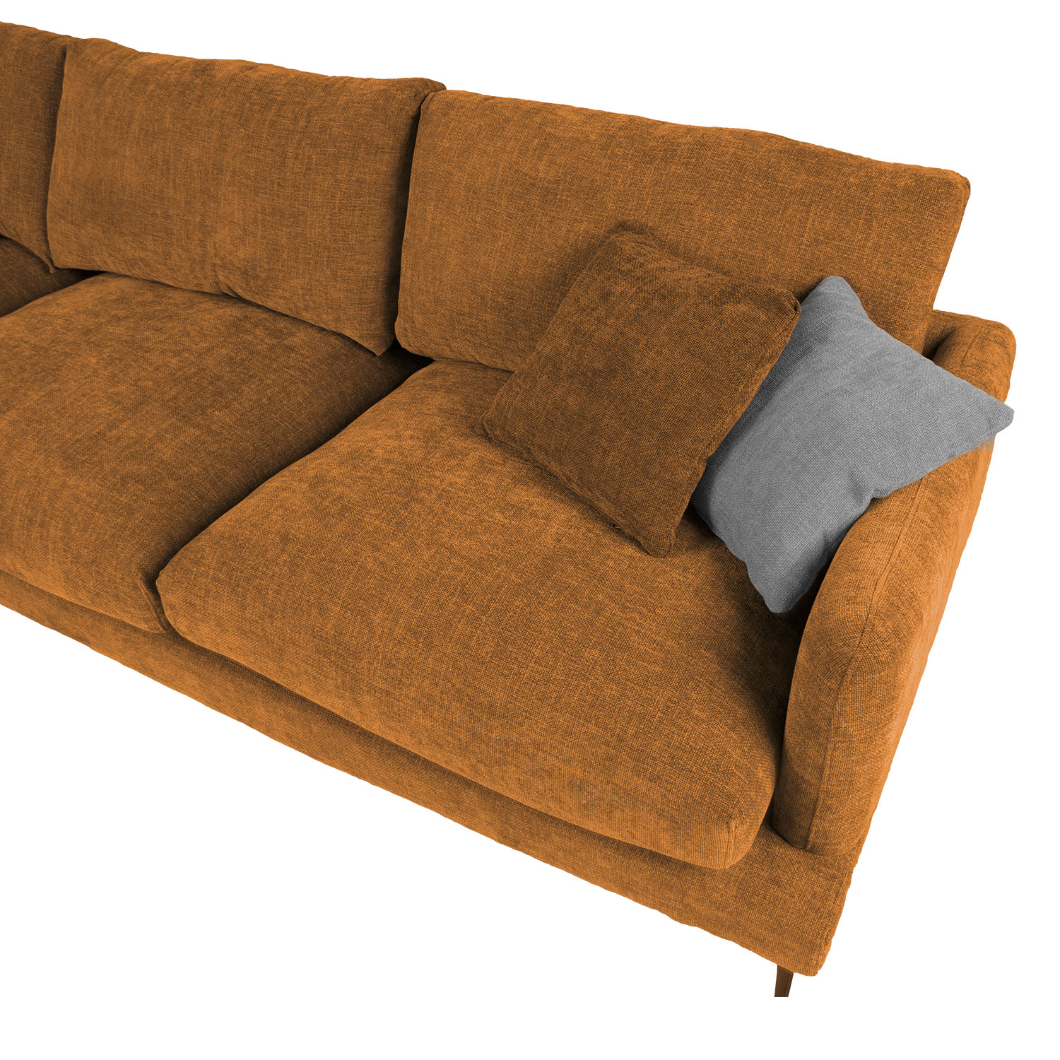 Kampinė sofa su kairiuoju kampu, ruda, 292 × 162/94 × 94 cm 3
