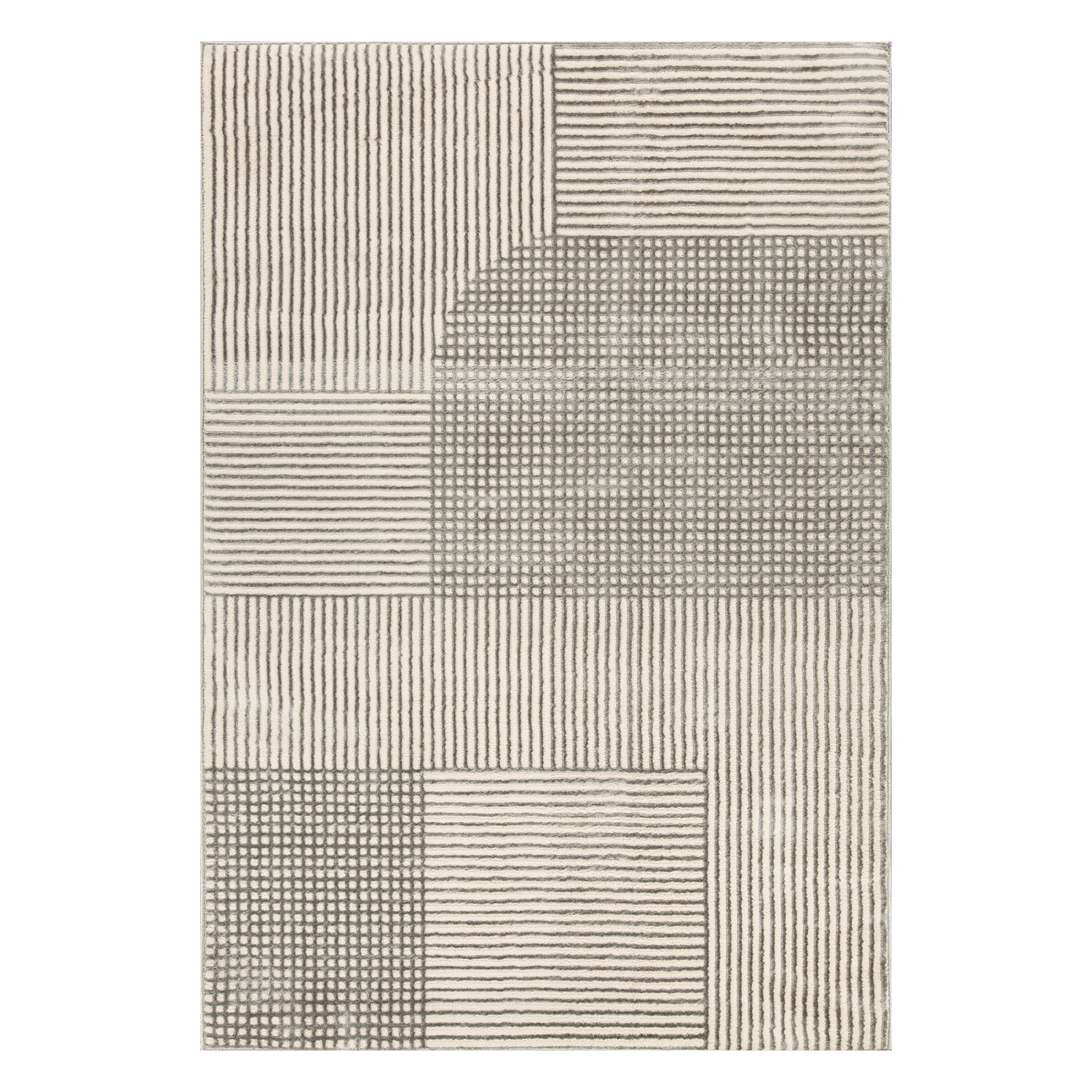 Paklājs pelēks svītrains, 200 × 285 cm