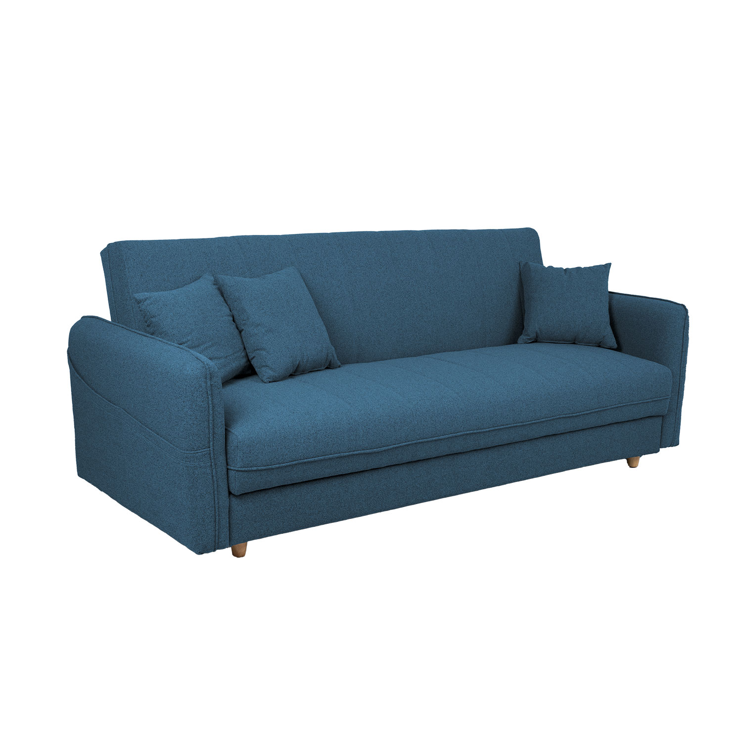 Sofa-lova VISBY su patalynės dėže, mėlyna, 200 × 88 × 93 cm