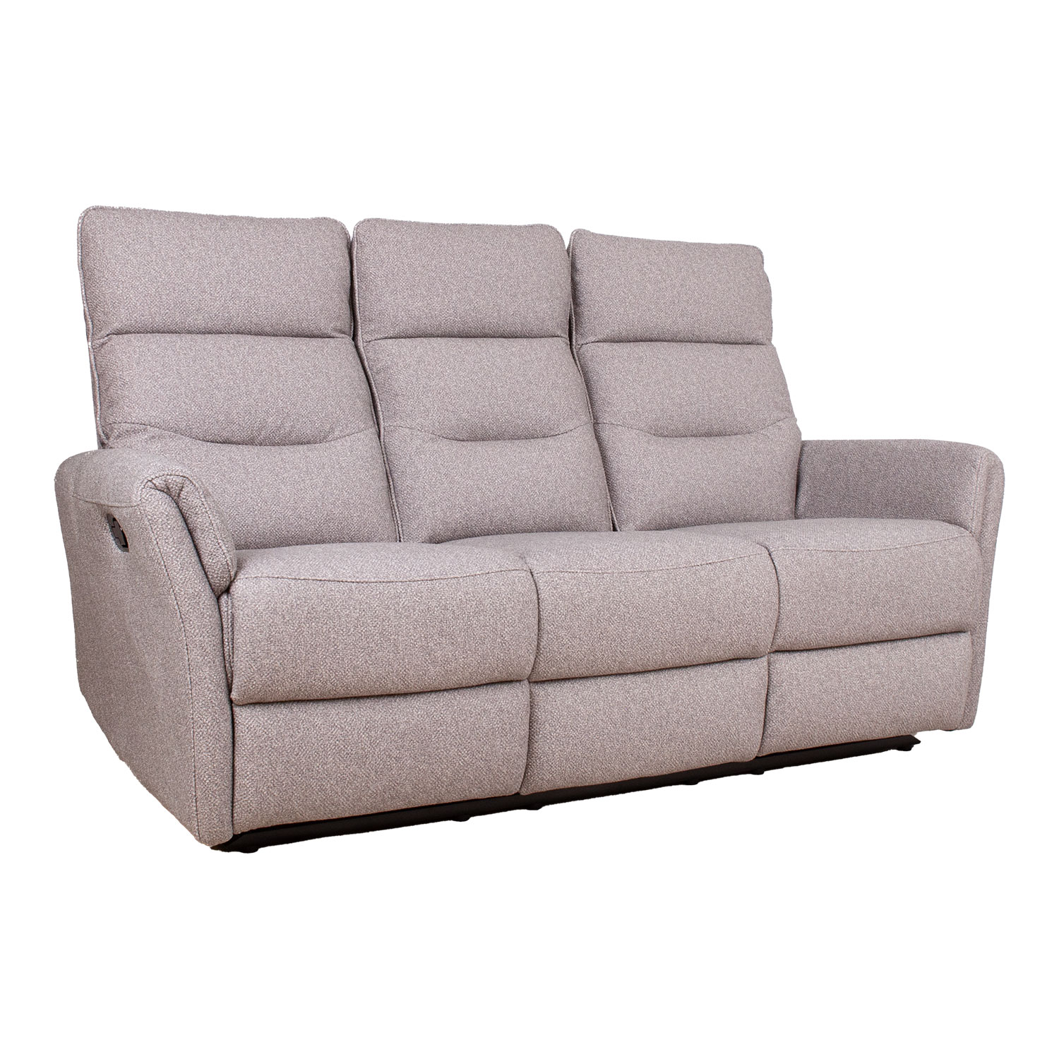 Sofa, trivietė su rankiniu atlošimo mechanizmu, smėlio, 185 × 92 × 105 cm
