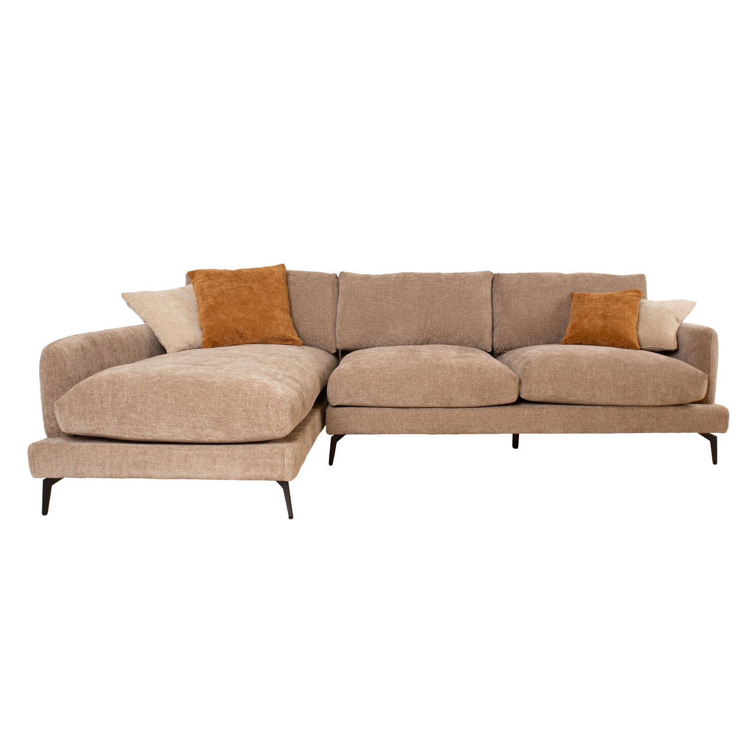 Kampinė sofa , kairysis kampas, smėlio spalvos, 292 × 162/94 × 94 cm 2