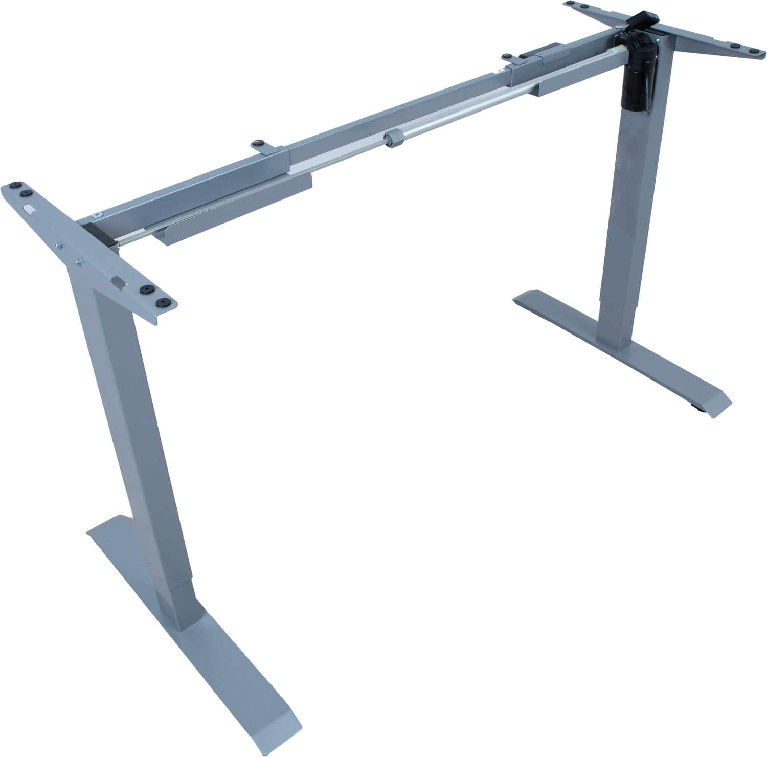 Elektrinė reguliuojamo aukščio stalo koja su vienu varikliu, sidabriškai pilka, 85–129 × 71–121 cm 3