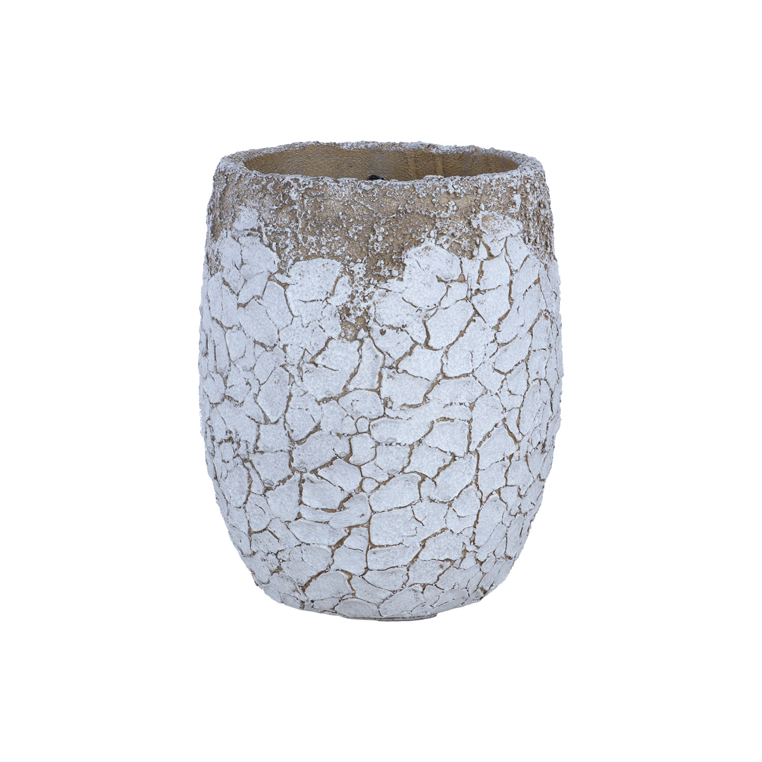 Gėlių vazonas, rankų darbo, atsparus šalčiui, baltas, Ø24 × 29 cm