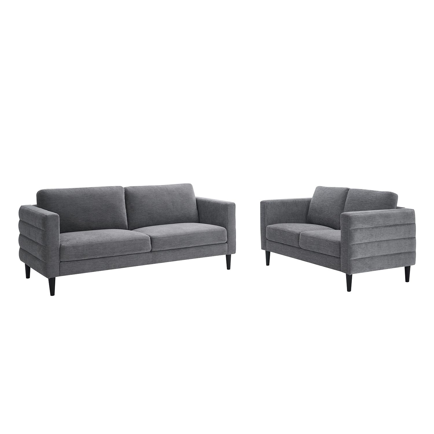 Dvivietė sofa, pilka, 140 × 86 × 88 cm