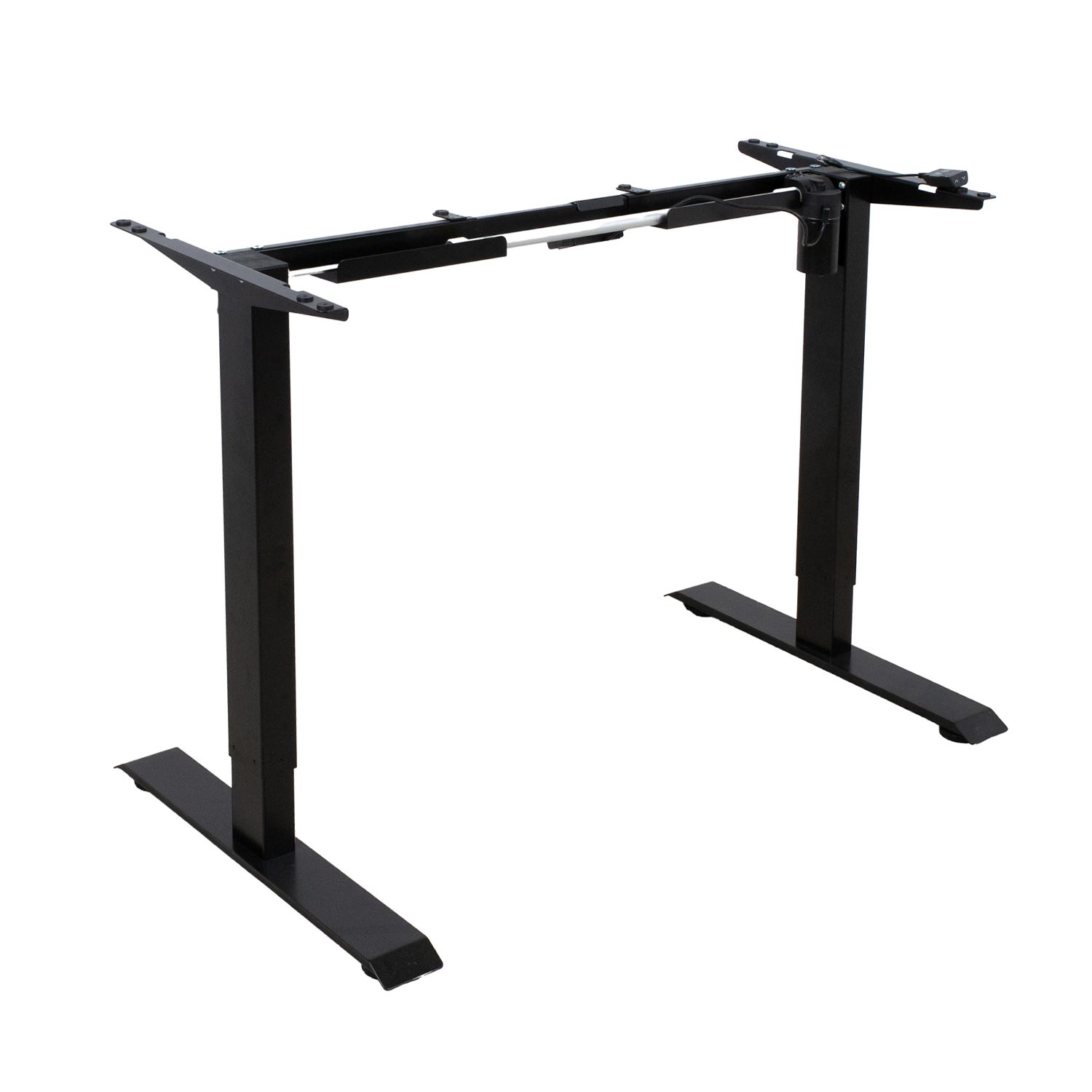 Reguliuojamo aukščio stalo rėmas su 1 varikliu, juodas, 71–121 cm 3