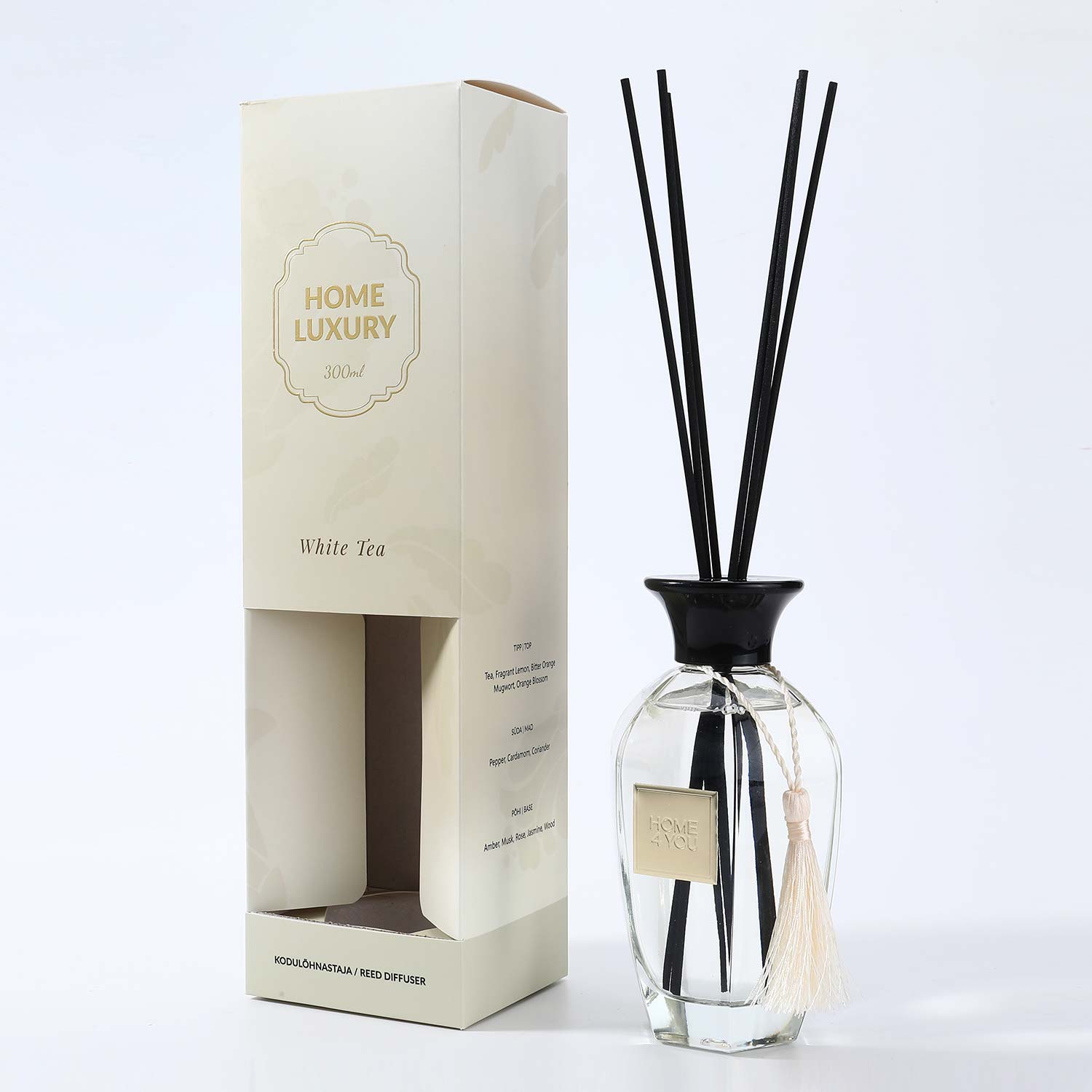 Namų kvapiklis su lazdelėmis White Tea, 300 ml