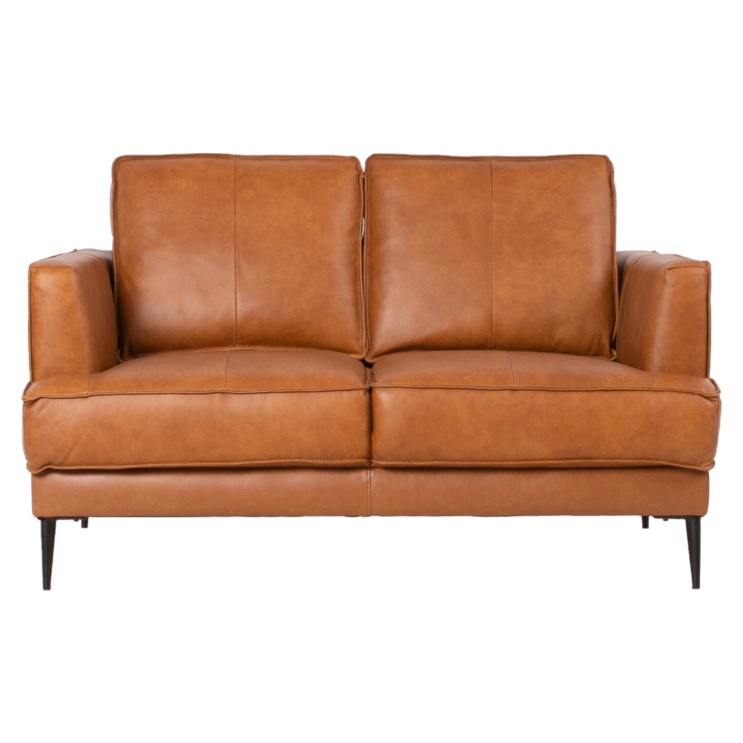 Sofa LEO, dvivietė, šviesiai ruda, 136 × 86 × 85 cm