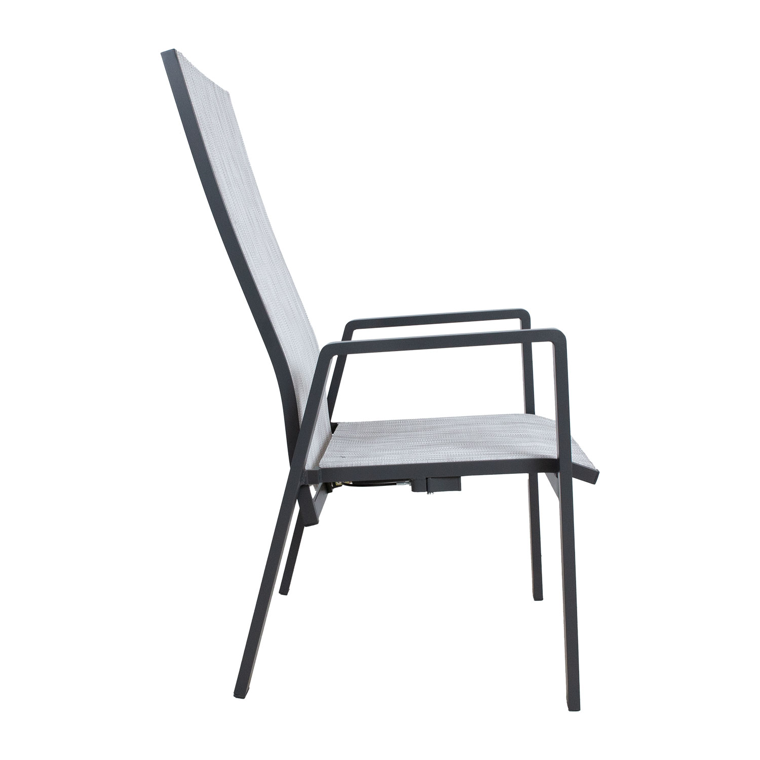 Lauko kėdė su reguliuojamu atlošu, pilka, 67 × 56 × 94–110 cm 2