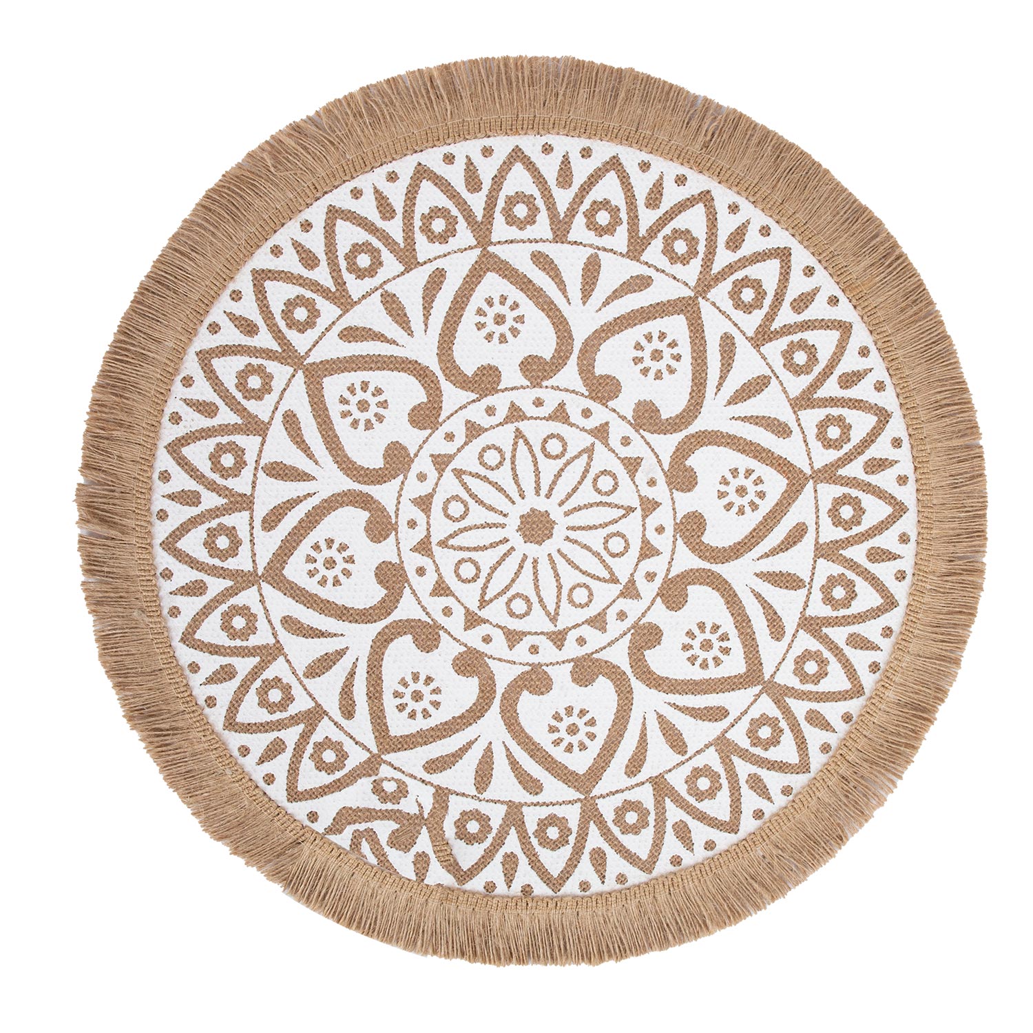 Kilimas, baltas raštas, Ø 41 cm