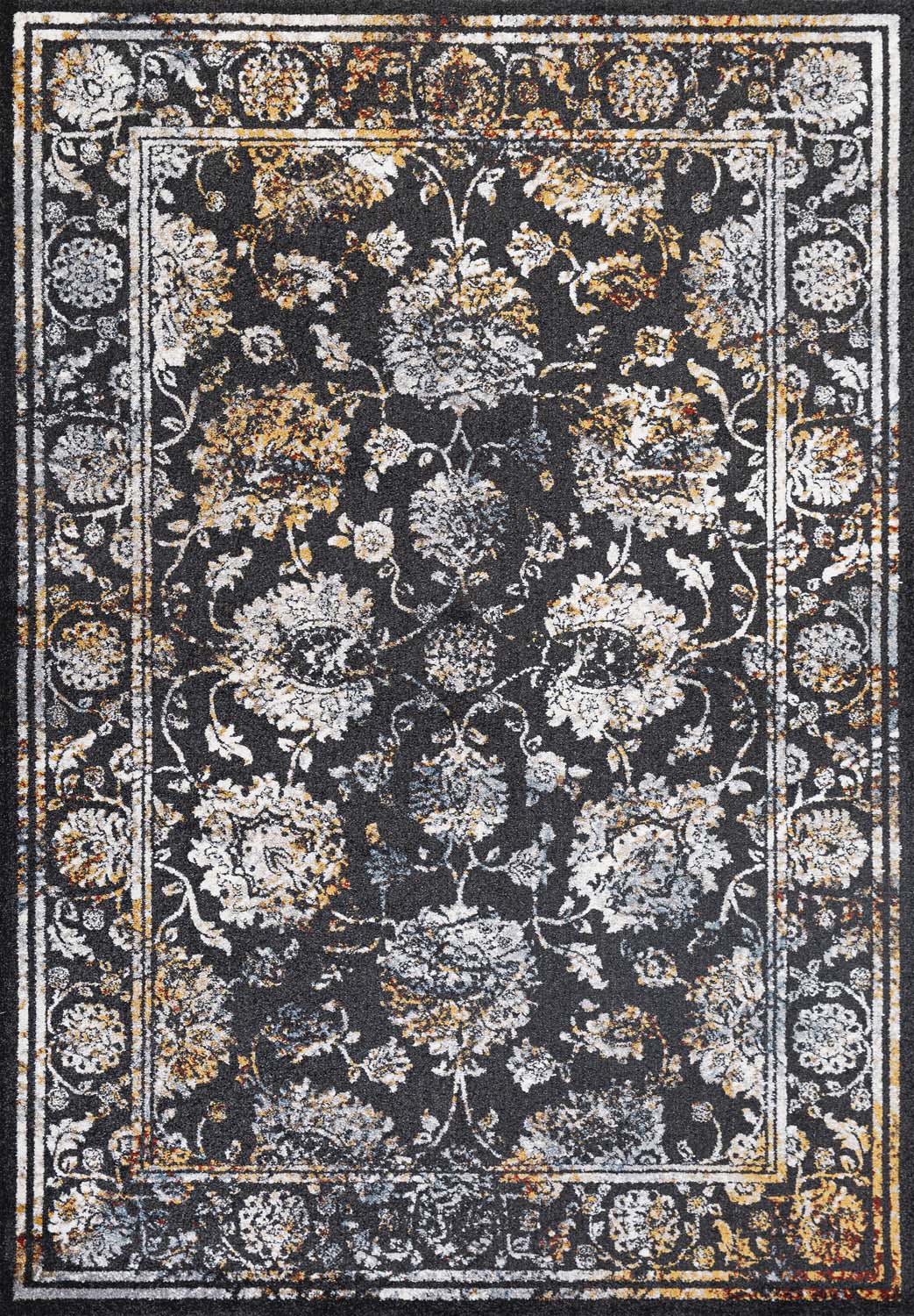 Žemo plauko kilimas, juodos ir smėlio spalvų, 200 × 285 cm