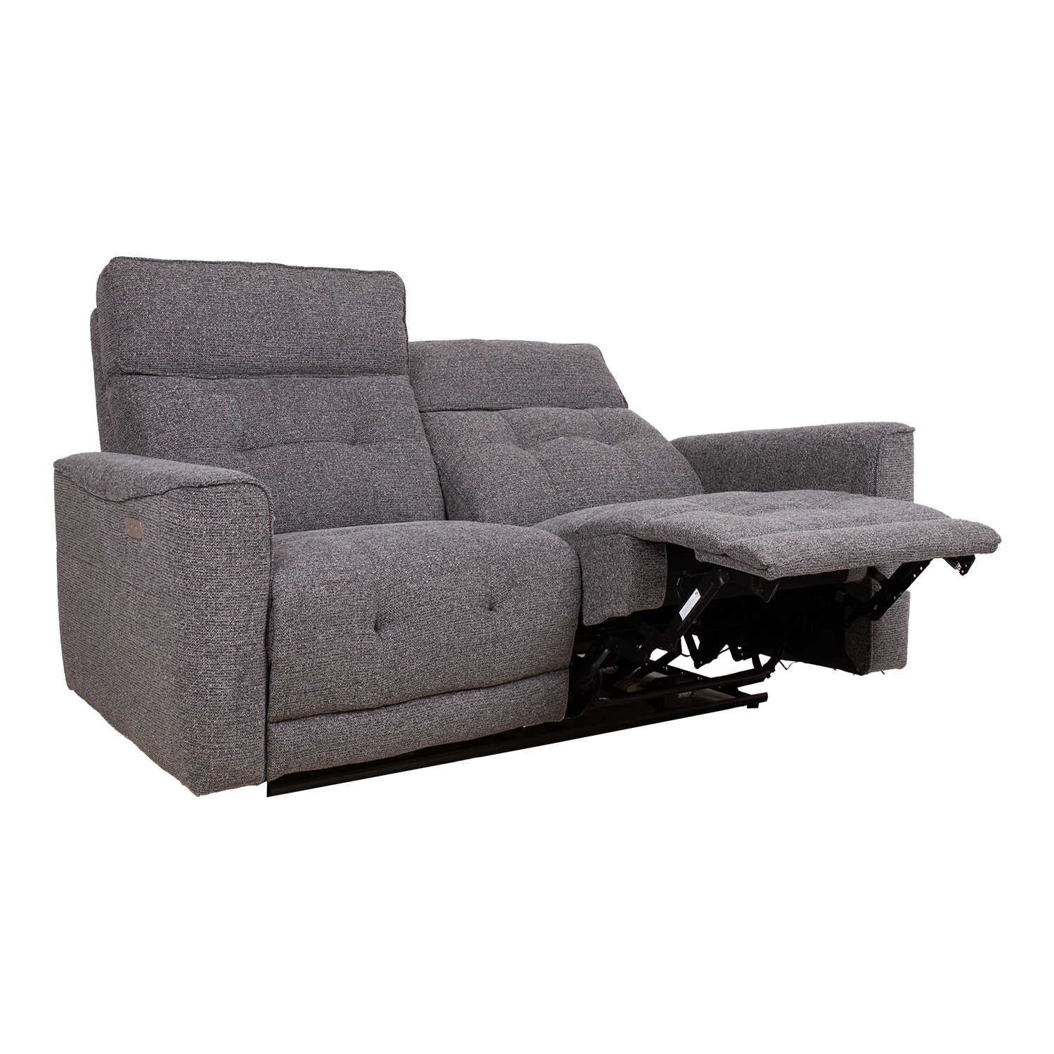 Sofa, 2 vietų elektrinė atlošiama, pilka, 157 × 94 × 102 cm