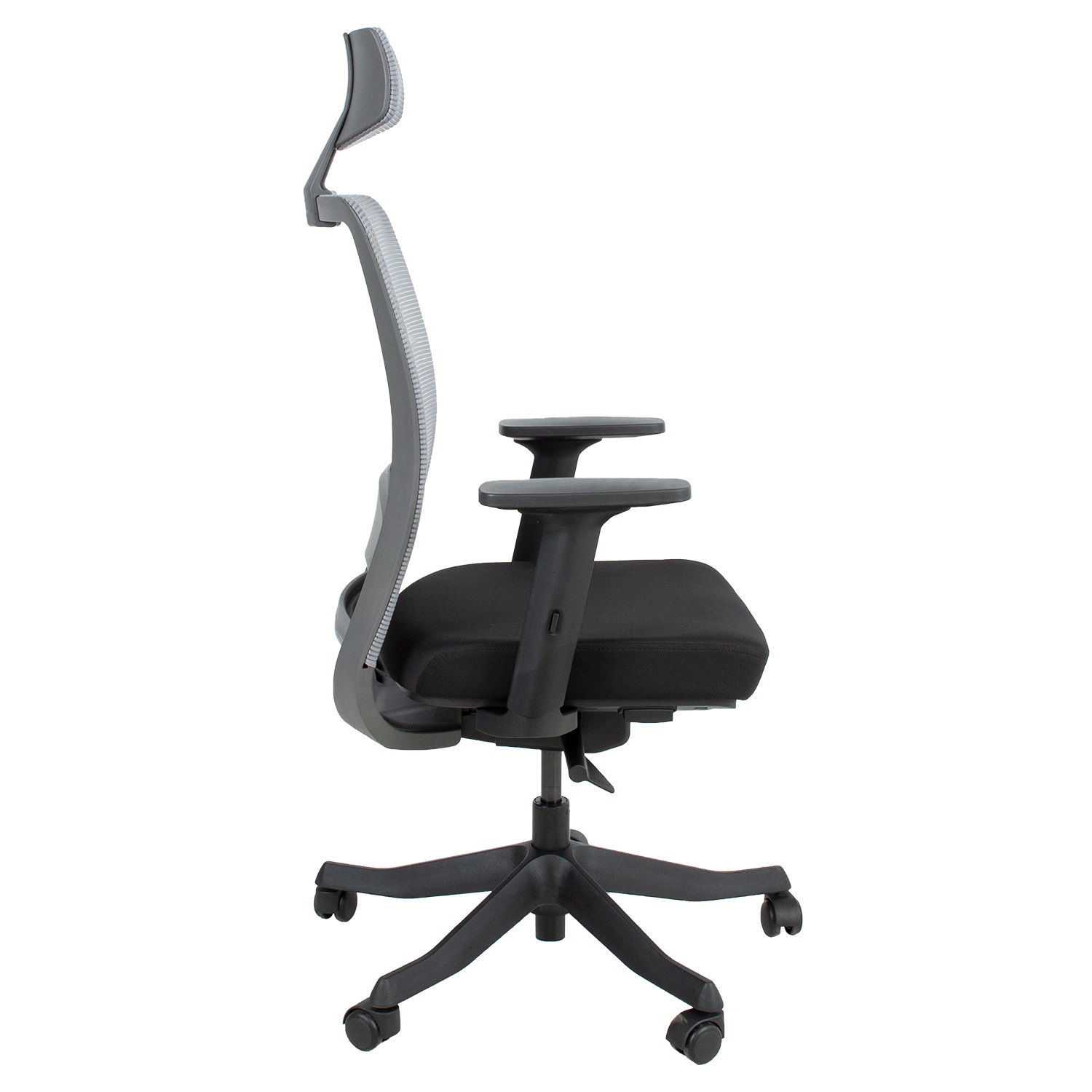 Biuro kėdė su sinchroniniu mechanizmu ir reguliuojama juosmens atrama, juoda, 70 × 70 × 116–130,5 cm 2