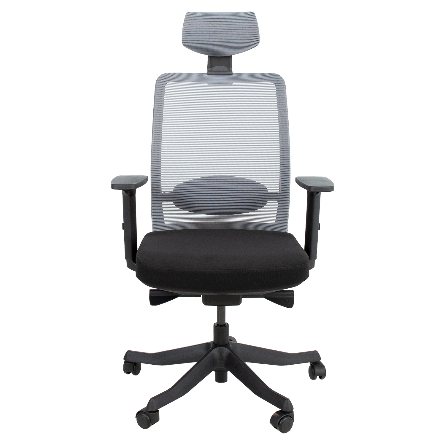 Biuro kėdė su sinchroniniu mechanizmu ir reguliuojama juosmens atrama, juoda, 70 × 70 × 116–130,5 cm