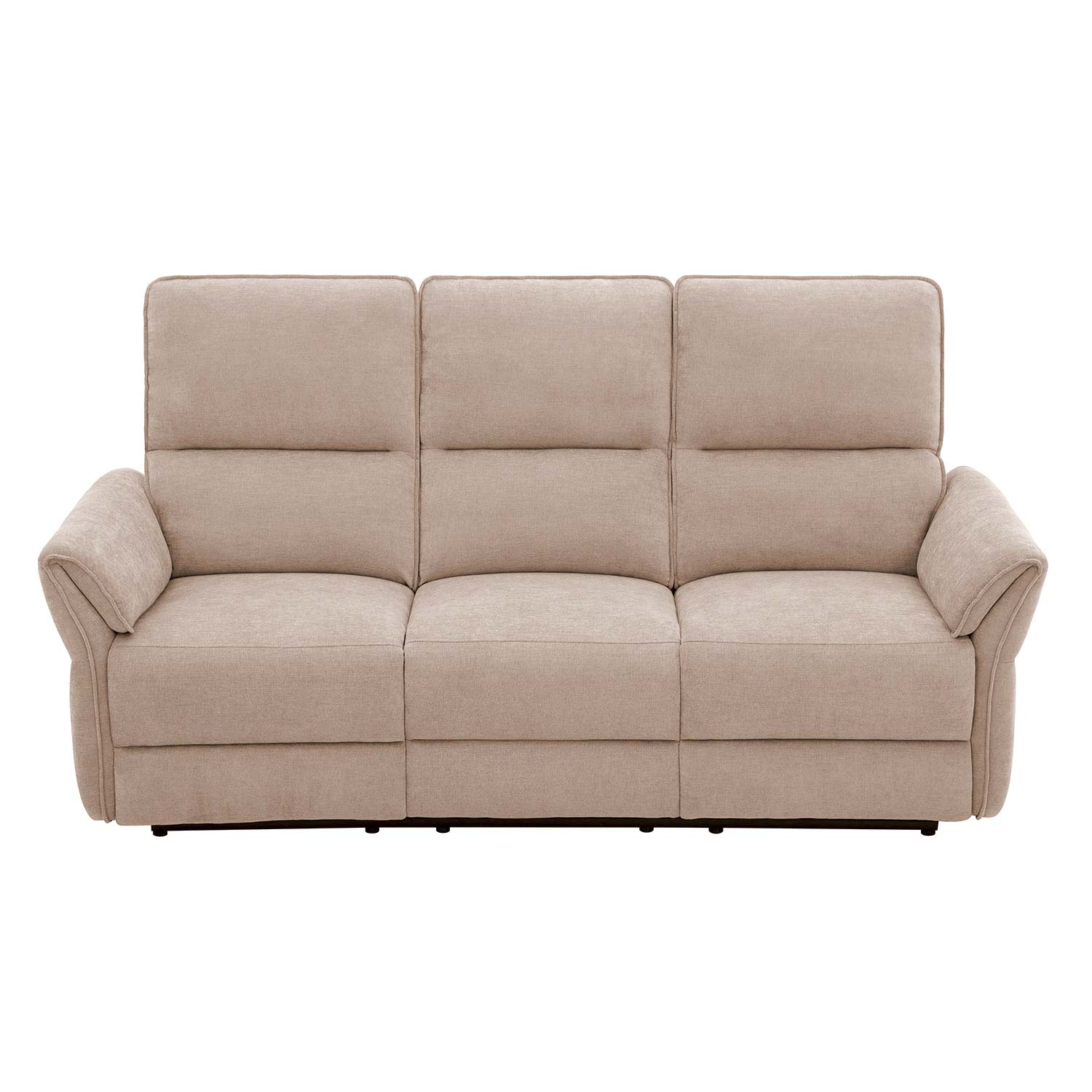 Sofa DAMIKA, 3 vietų su elektriniu atlošimo mechanizmu, šviesiai ruda, 200 × 92 × 103 cm 3
