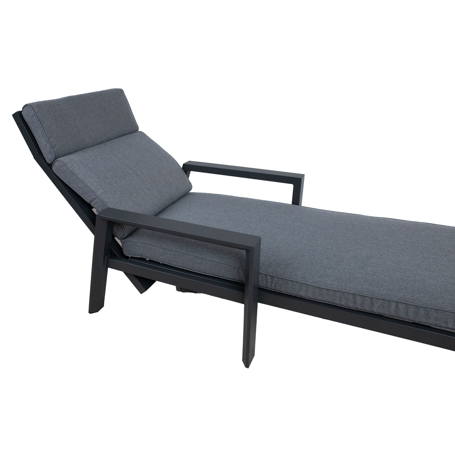 Lauko gultas su reguliuojamu atlošu, pilkas, 73,5 × 167 × 100 cm 3