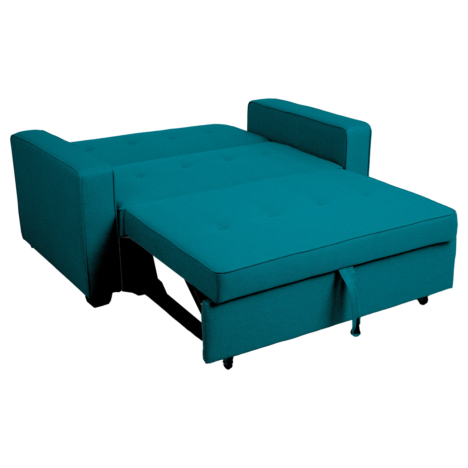 Sofa-lova su ištraukiamu mechanizmu, jūros mėlyna, 146 × 86 × 88 cm
