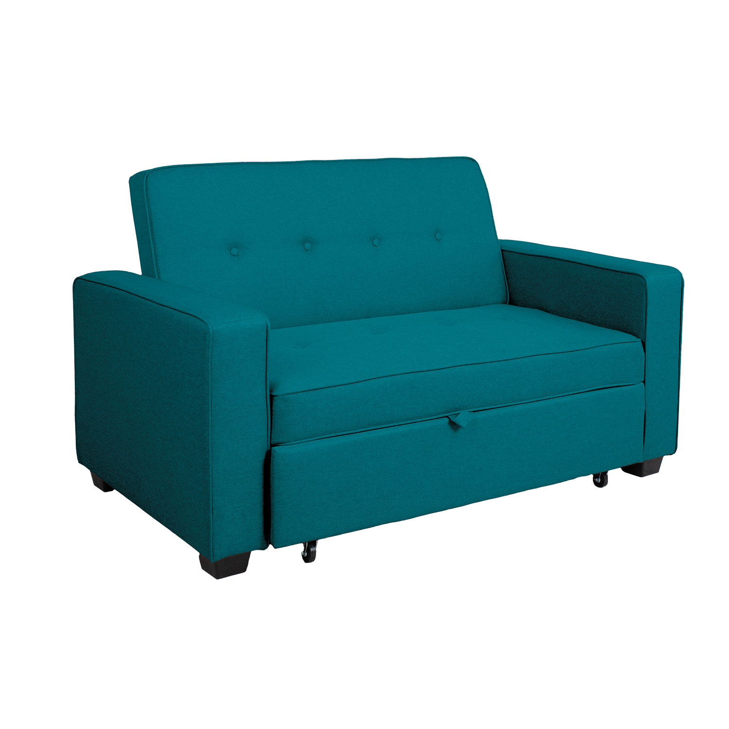 Sofa-lova su ištraukiamu mechanizmu, jūros mėlyna, 146 × 86 × 88 cm