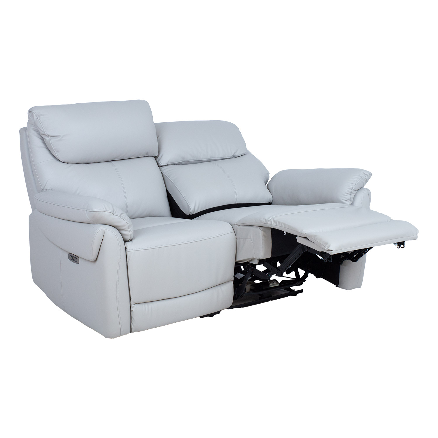 Sofa BOWEN, dvivietė elektrinė atlošiama, pilkai smėlinė, 150 × 86 × 102 cm
