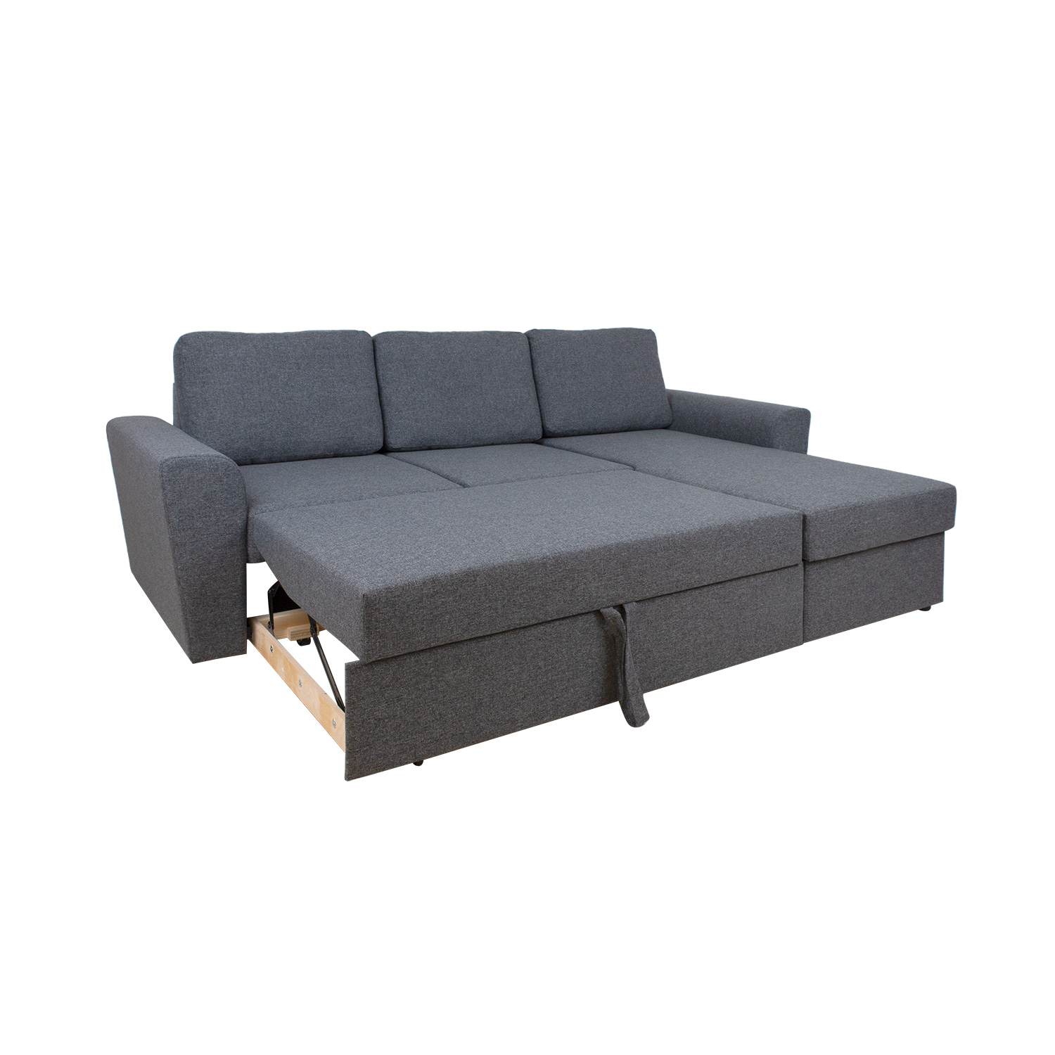 Kampinė sofa-lova INGMAR, pilka, 242 × 168/92 × 92 cm 2
