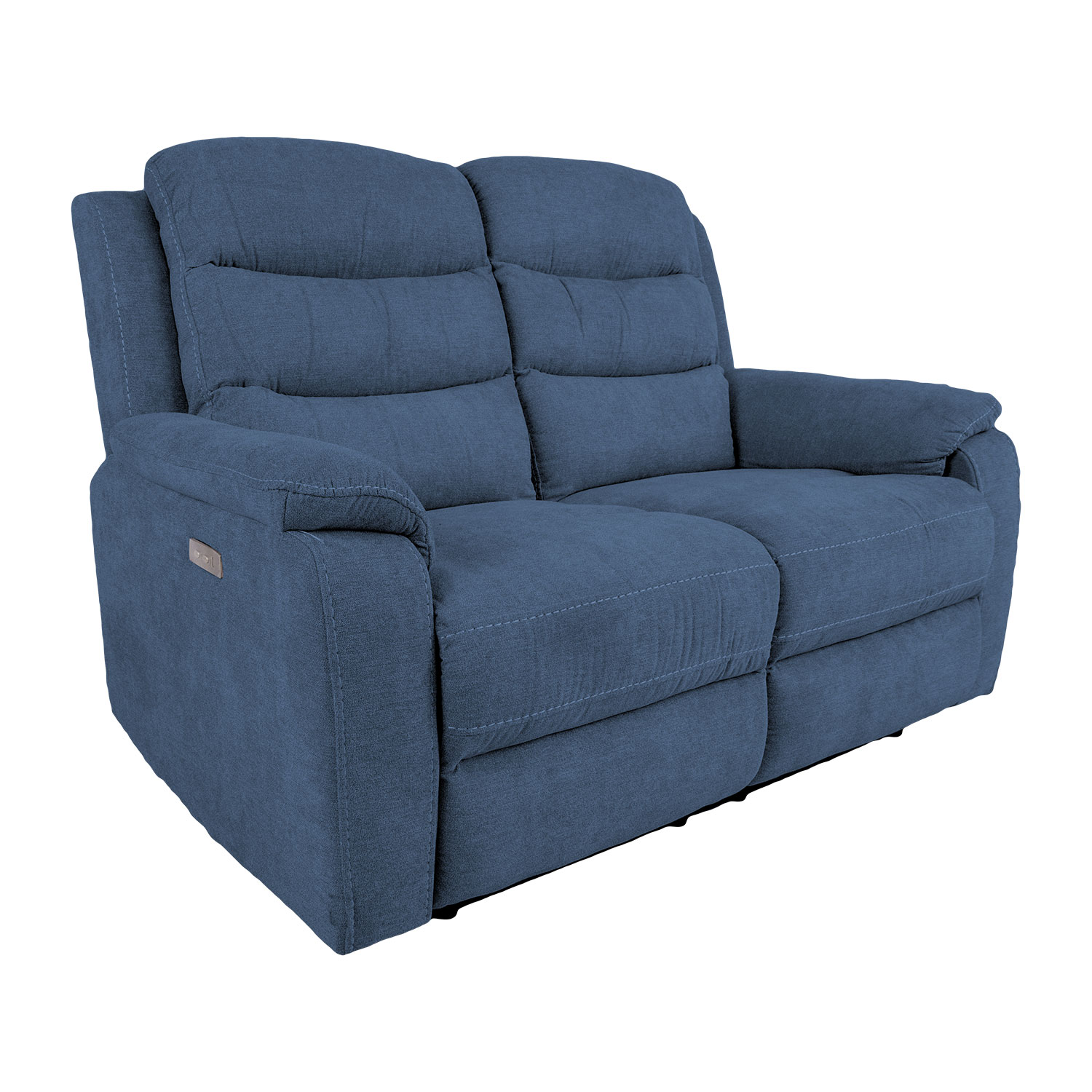 Sofa MIMI, dvivietė elektrinė atlošiama, mėlyna, 153 × 93 × 102 cm