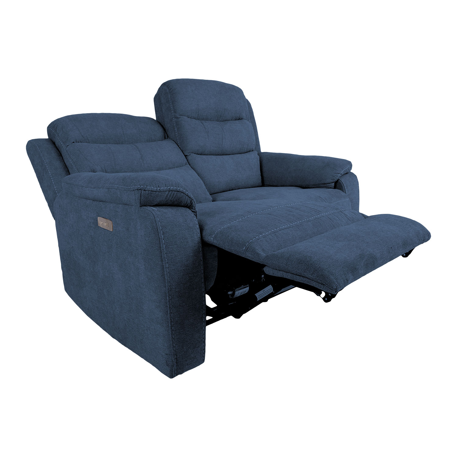 Sofa MIMI, dvivietė elektrinė atlošiama, mėlyna, 153 × 93 × 102 cm