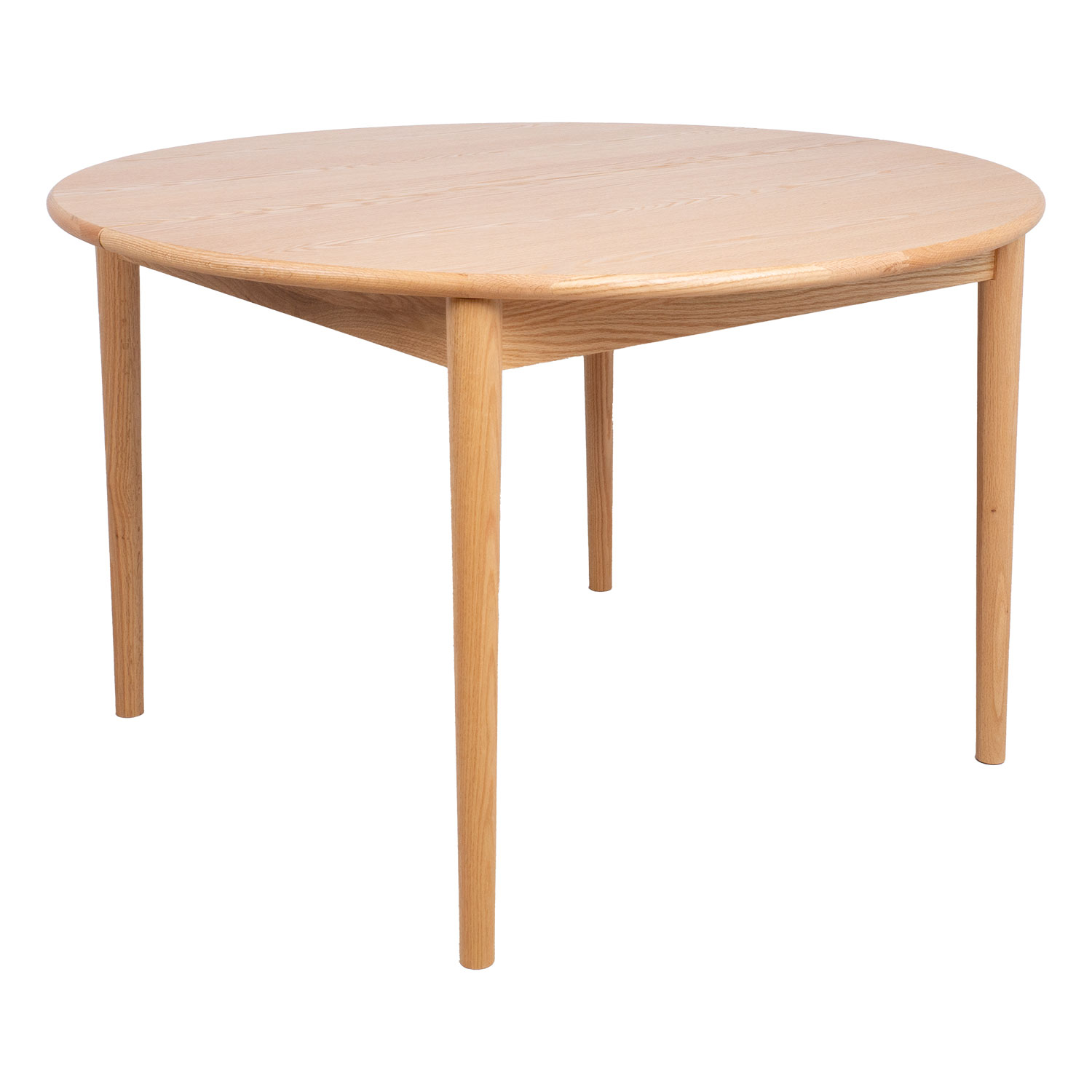 Ēdamistabas galds, izvelkams, ozolkoka, Ø 120 + 40 × 75 cm
