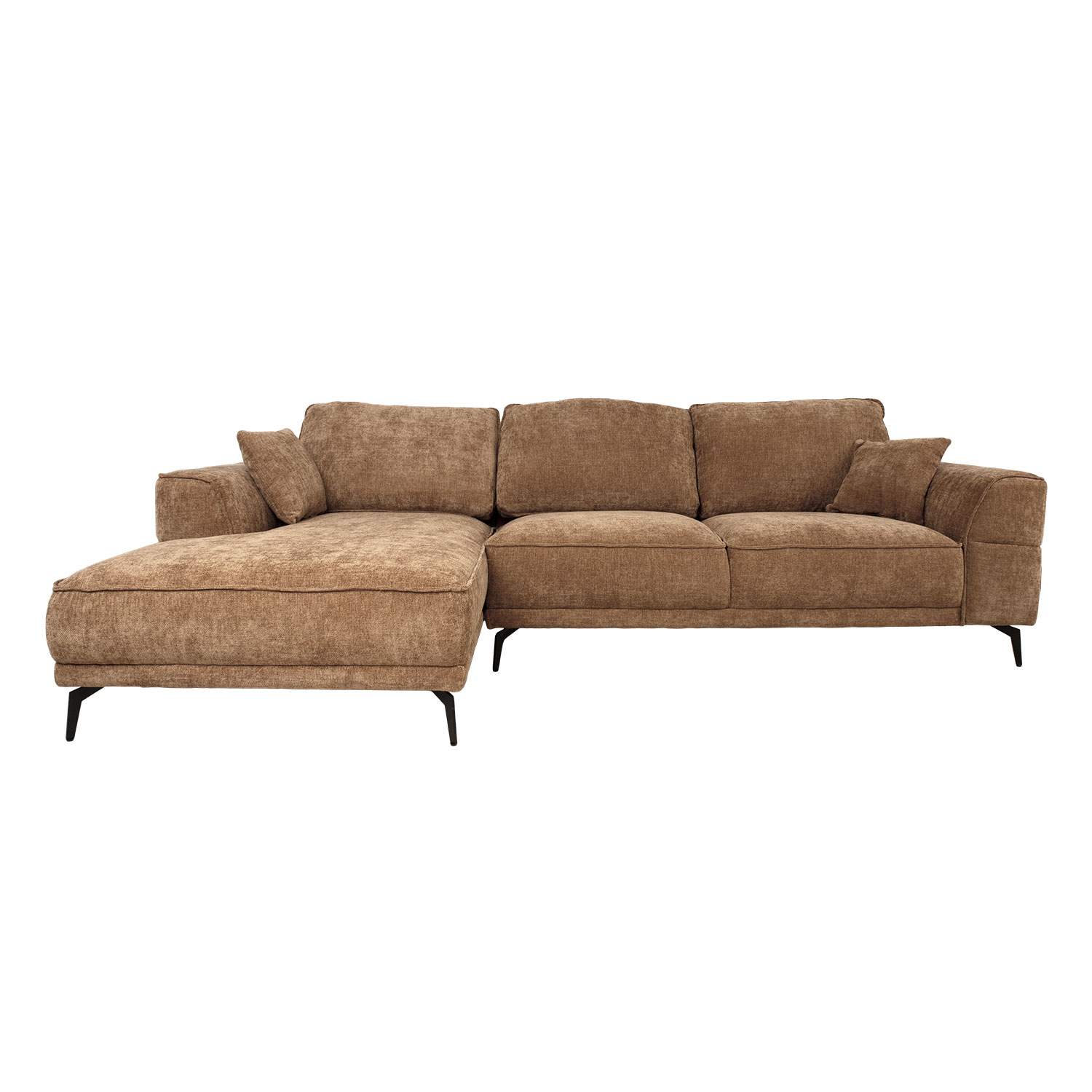 Kampinė sofa, kairinė, smėlinė, 295 × 170/104 × 92 cm