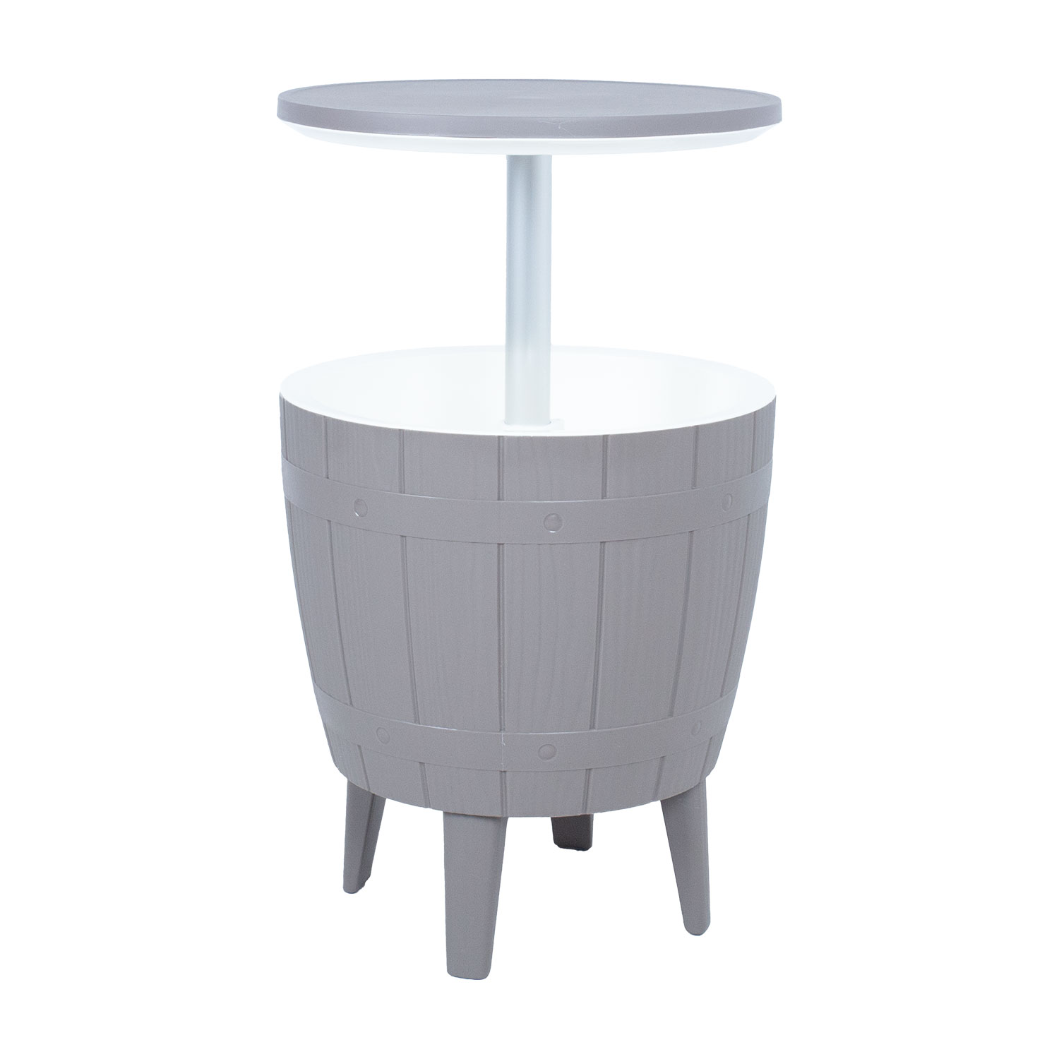 Lauko stalas 3 in 1, pilkas, 48 × 48 × 57,5/82 cm